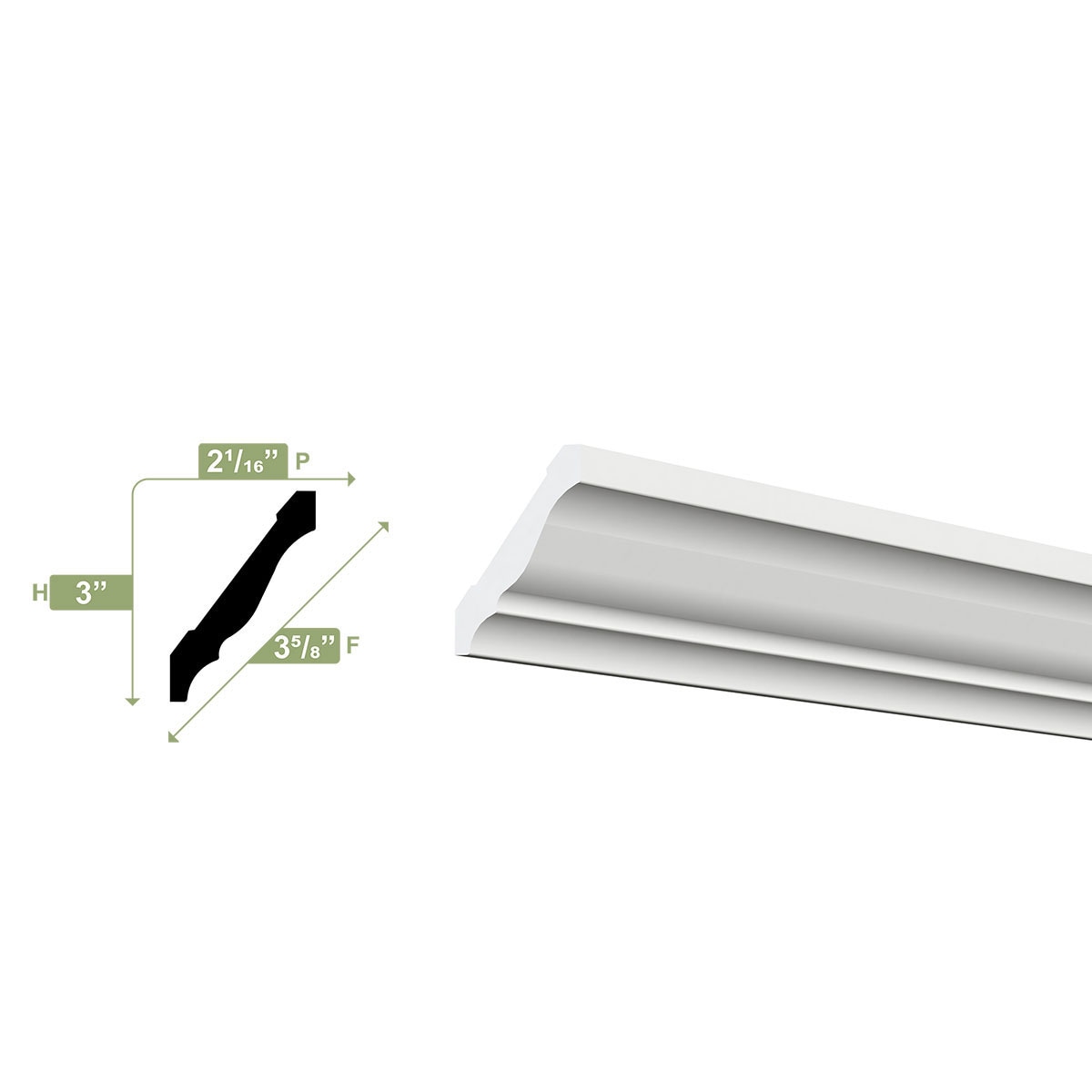 Ekena Millwork WM49X96SWPV Crown-Moulding - View #2