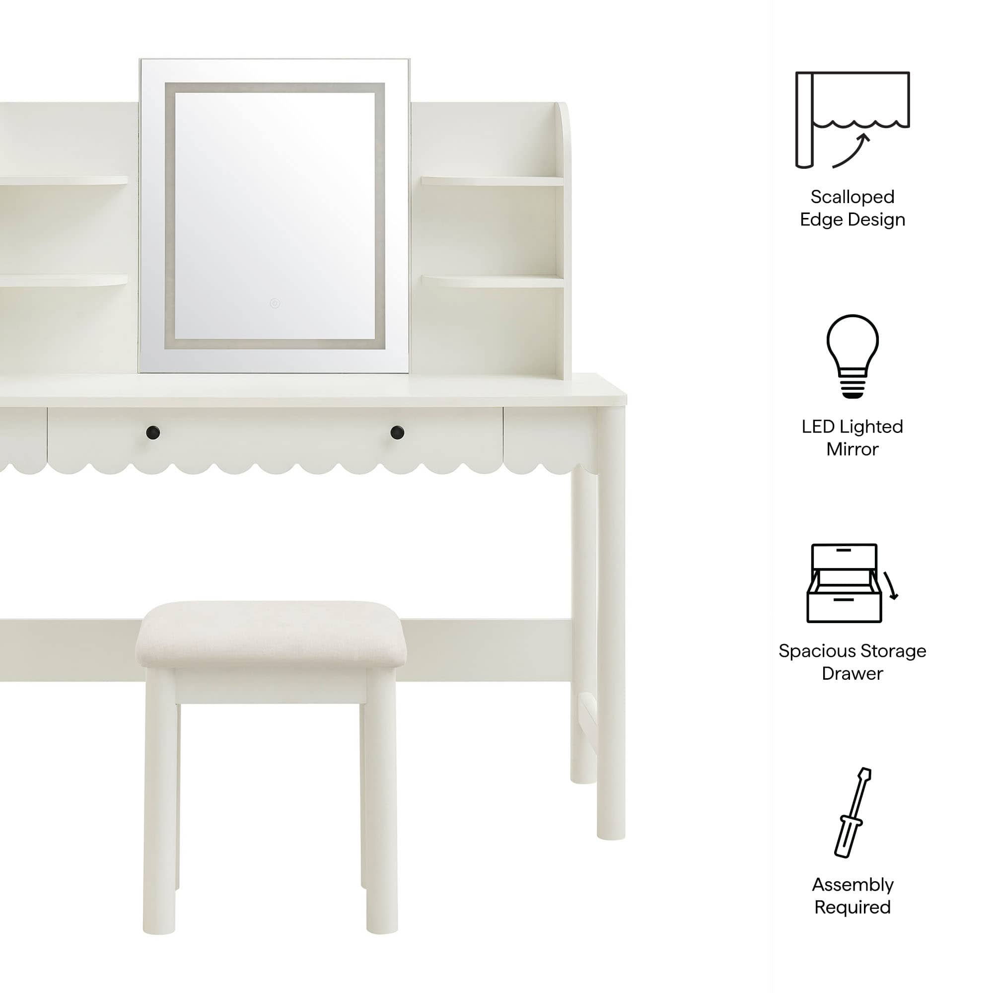 Modway EEI-7726-WHI-IVO Bedroom-Vanities - View #2