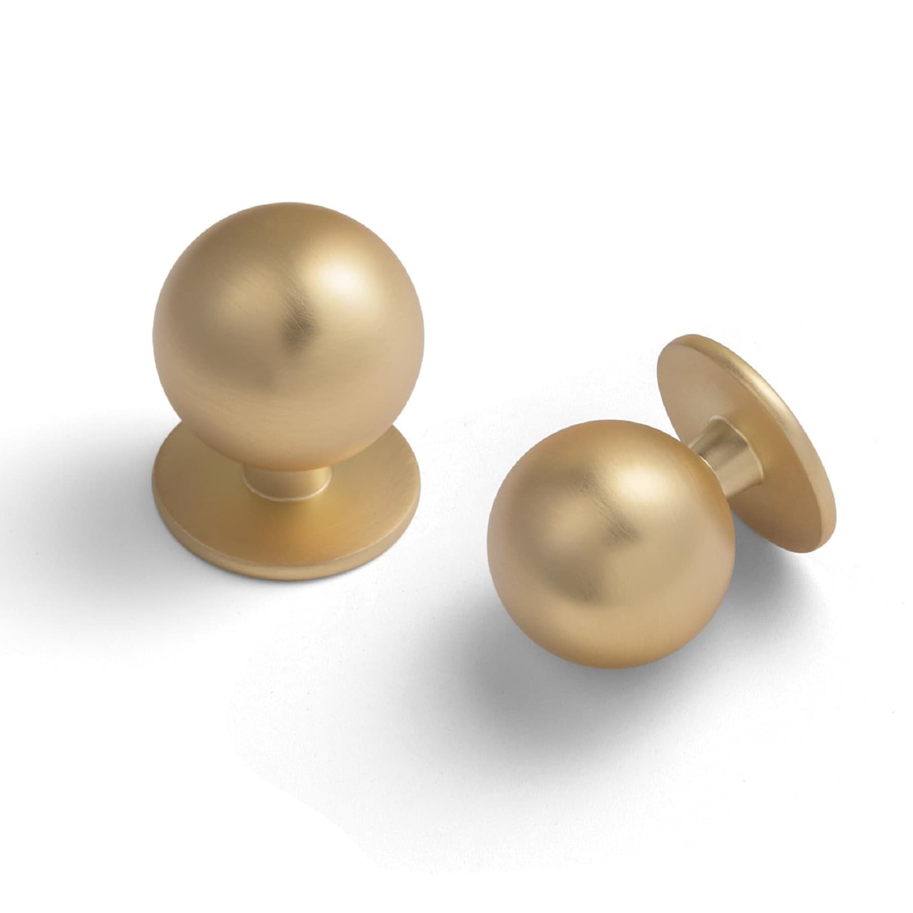 Miaokesen 9595CB-DK 1-in Dark Champagne Brown Round Modern Cabinet Knob 12 -Pack