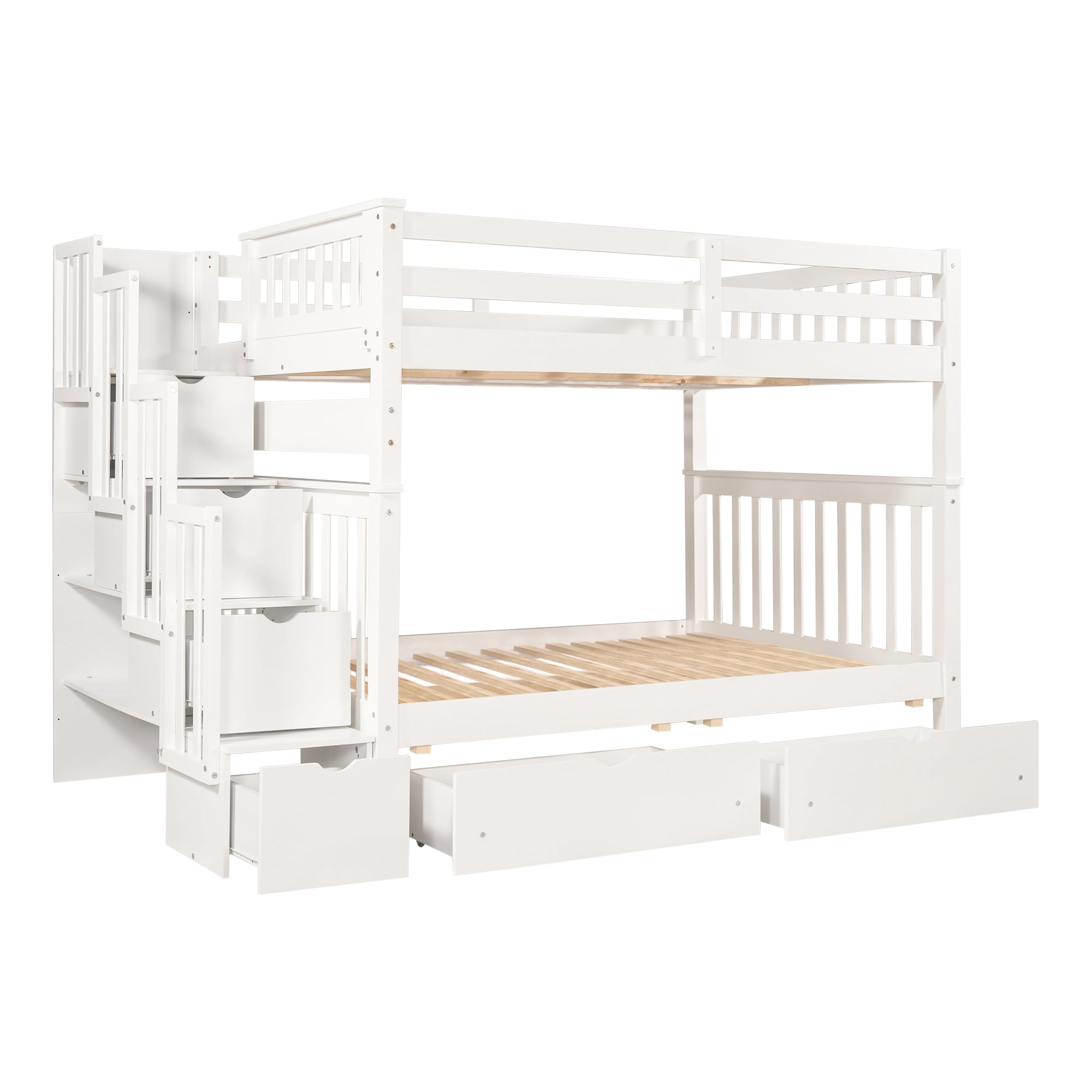 Qualler BLE000046K White Full over full Bunk Bed