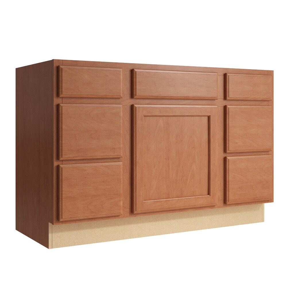 KraftMaid Momentum Kingston 48 In Hazelnut Bathroom Vanity Cabinet At   04264404 