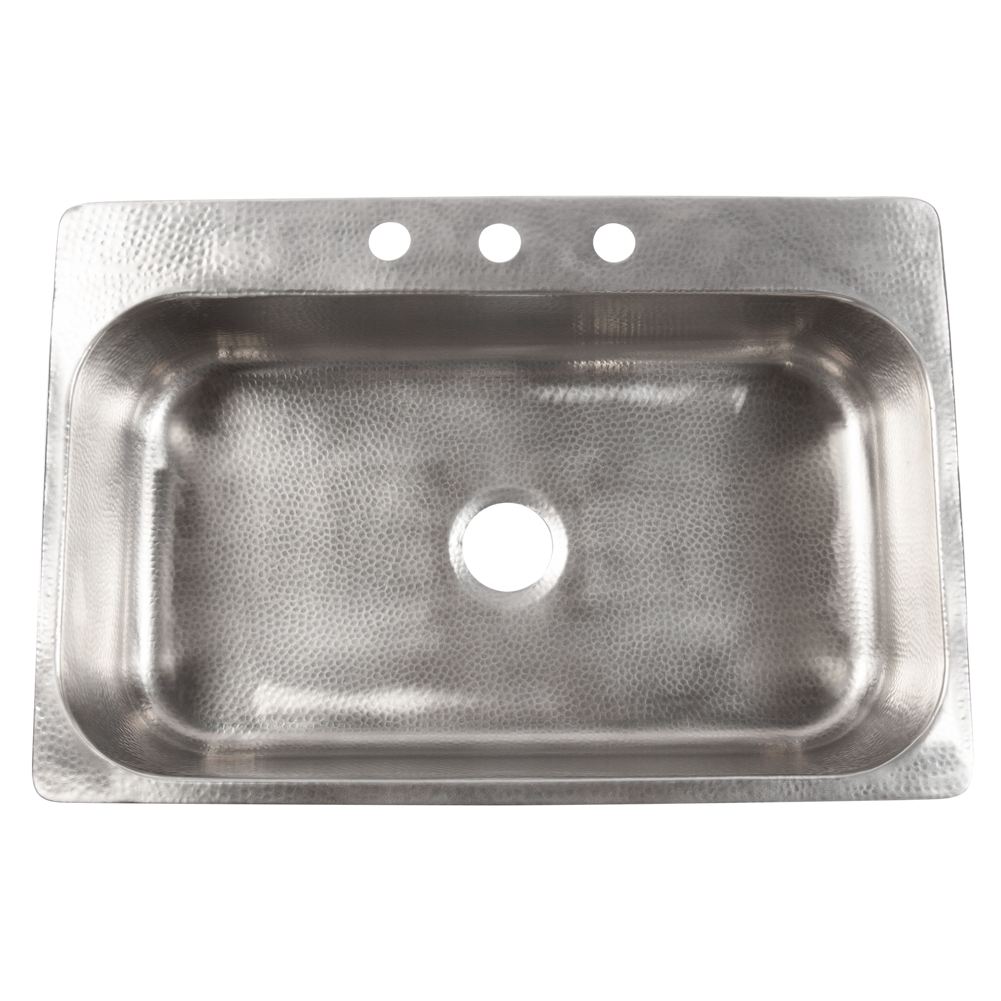 Angelico Brushed Stainless Steel 33" Single Bowl Drop-In Kitchen Sink