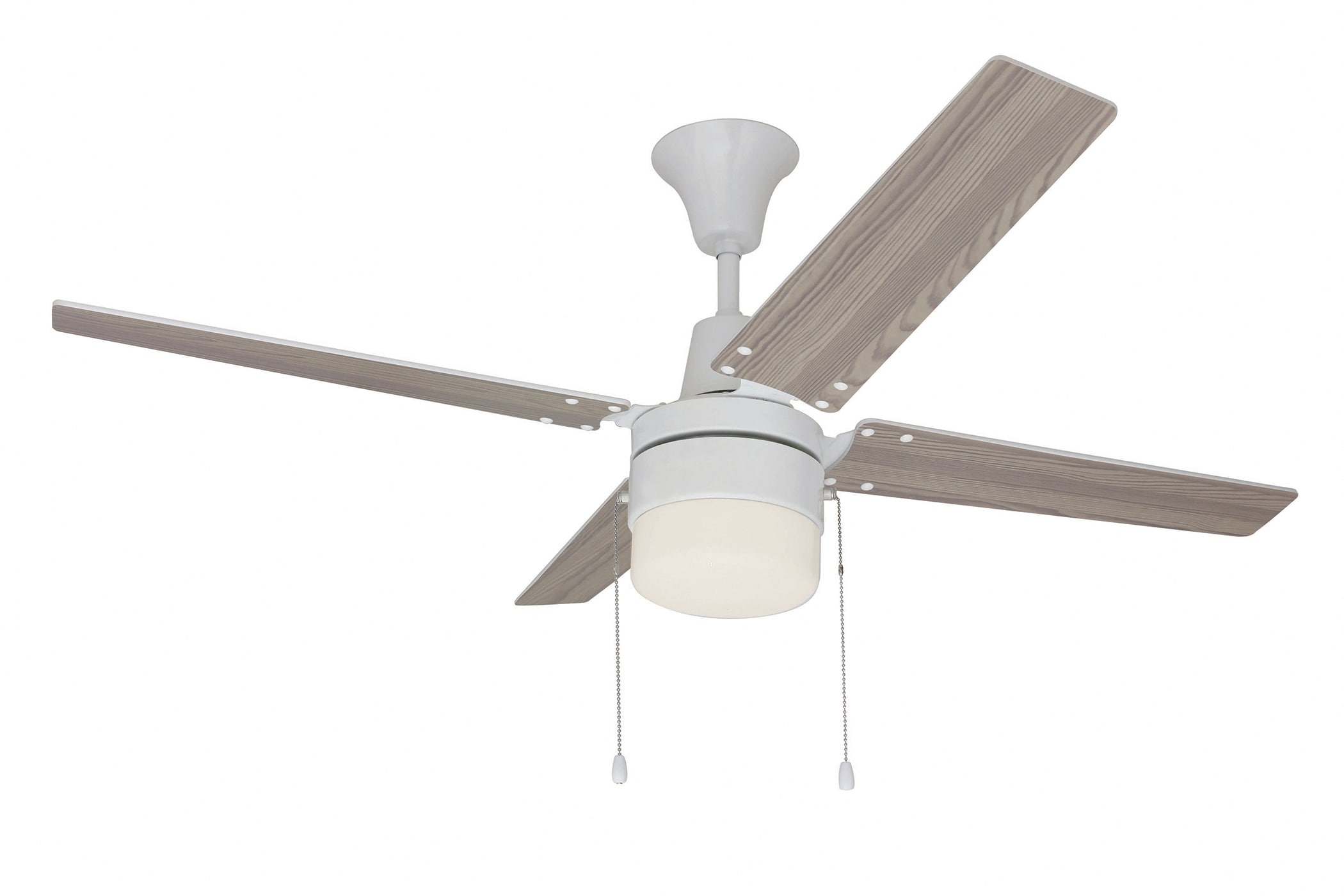 Craftmade CON48W4C1 Connery 48-in Integrated LED White with White Blades Ceiling Fan With Light ( 4 -Blade )