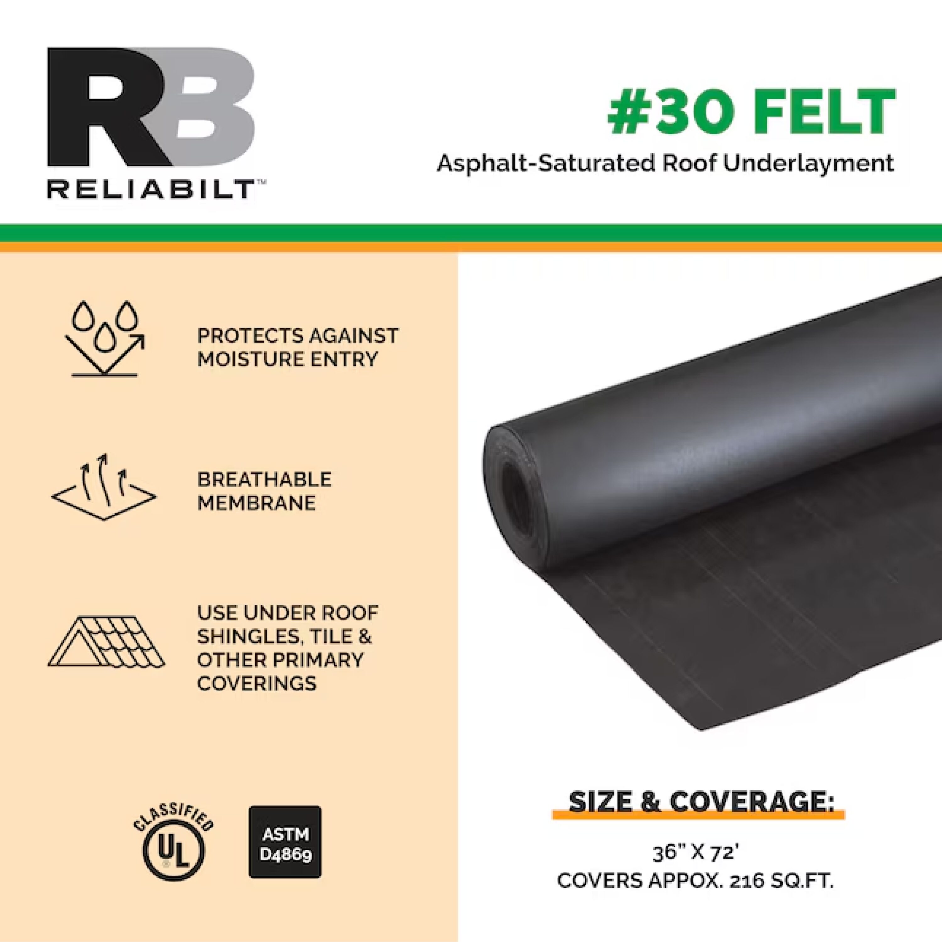 RELIABILT 6032934 Roofing-Underlayment - View #3