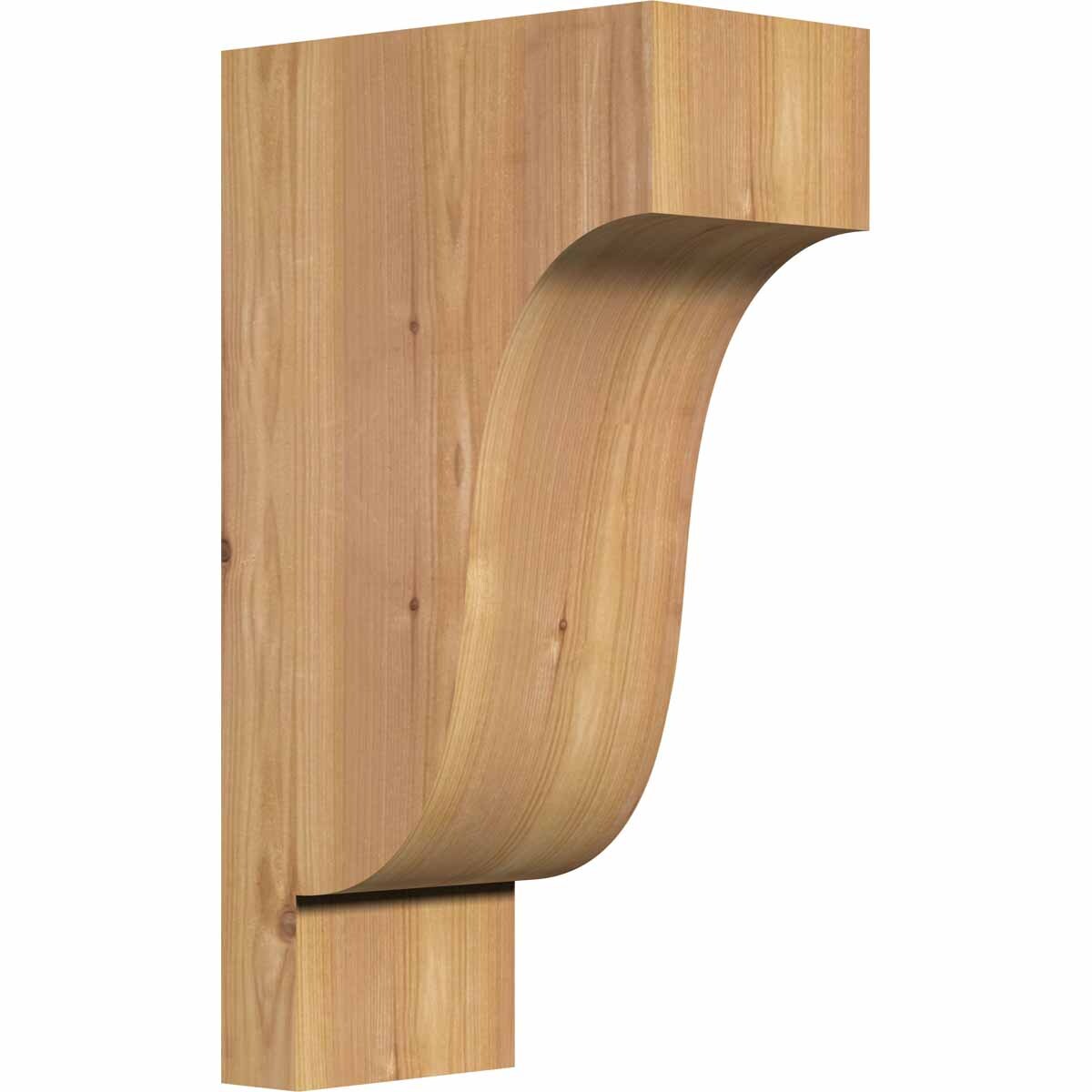 Ekena Millwork COR06X10X18NEW00SWR 5.5-in x 10-in x 18-in Newport Unfinished Western red cedar Wood Paintable/Stainable Corbel