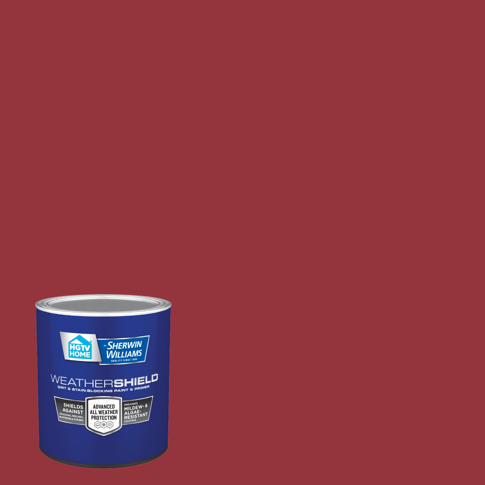 HGTV HOME by Sherwin-Williams 1011-3-637567 Weathershield Semi-gloss Quite Red 1011-3 Latex Exterior Paint + Primer ( 1-quart )