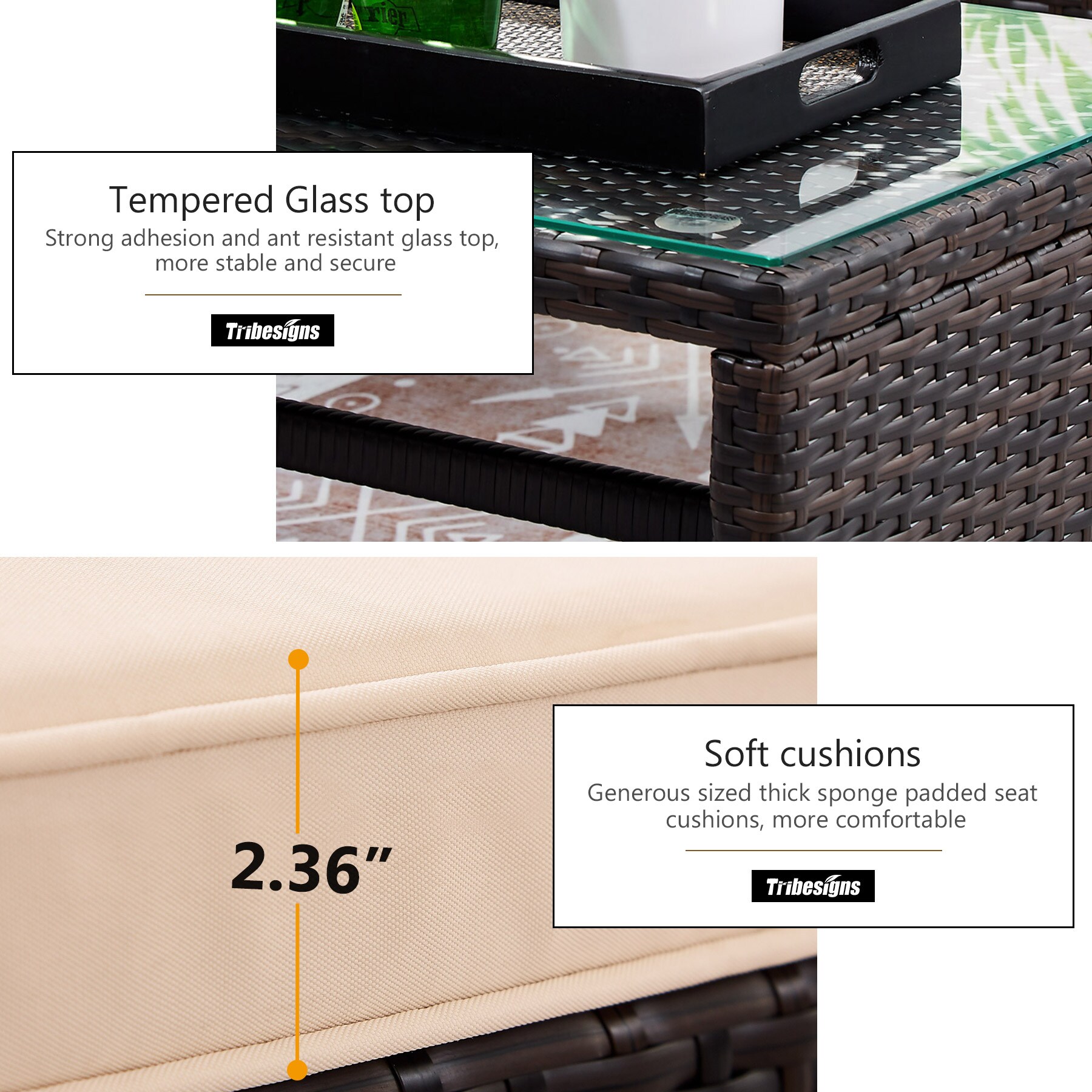 Tribesigns HOBS004-BNBN Patio-Sofas-Daybeds - View #7