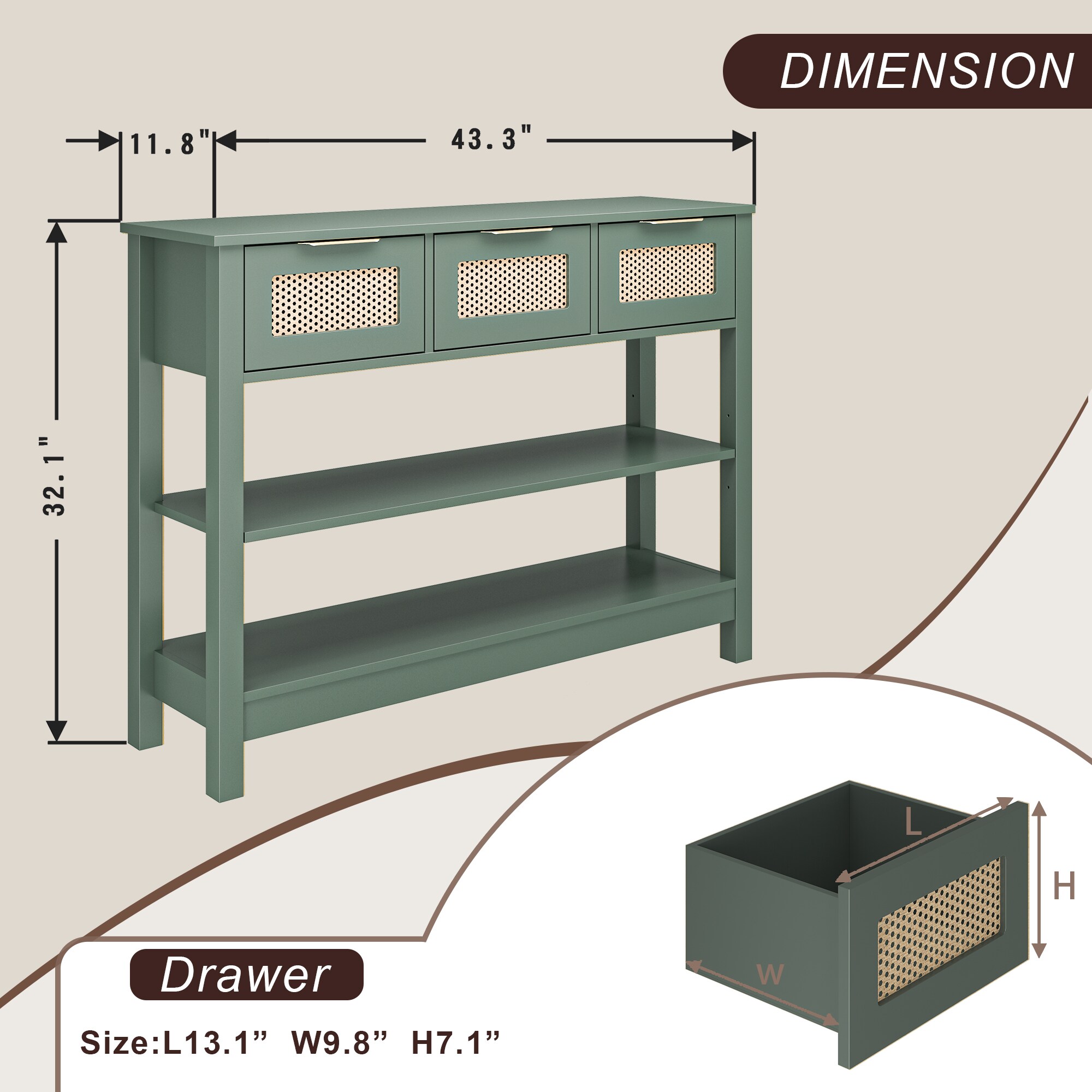 FurniFusion SF-Y-XGZ-G-2PC Console-Sofa-Tables - View #9