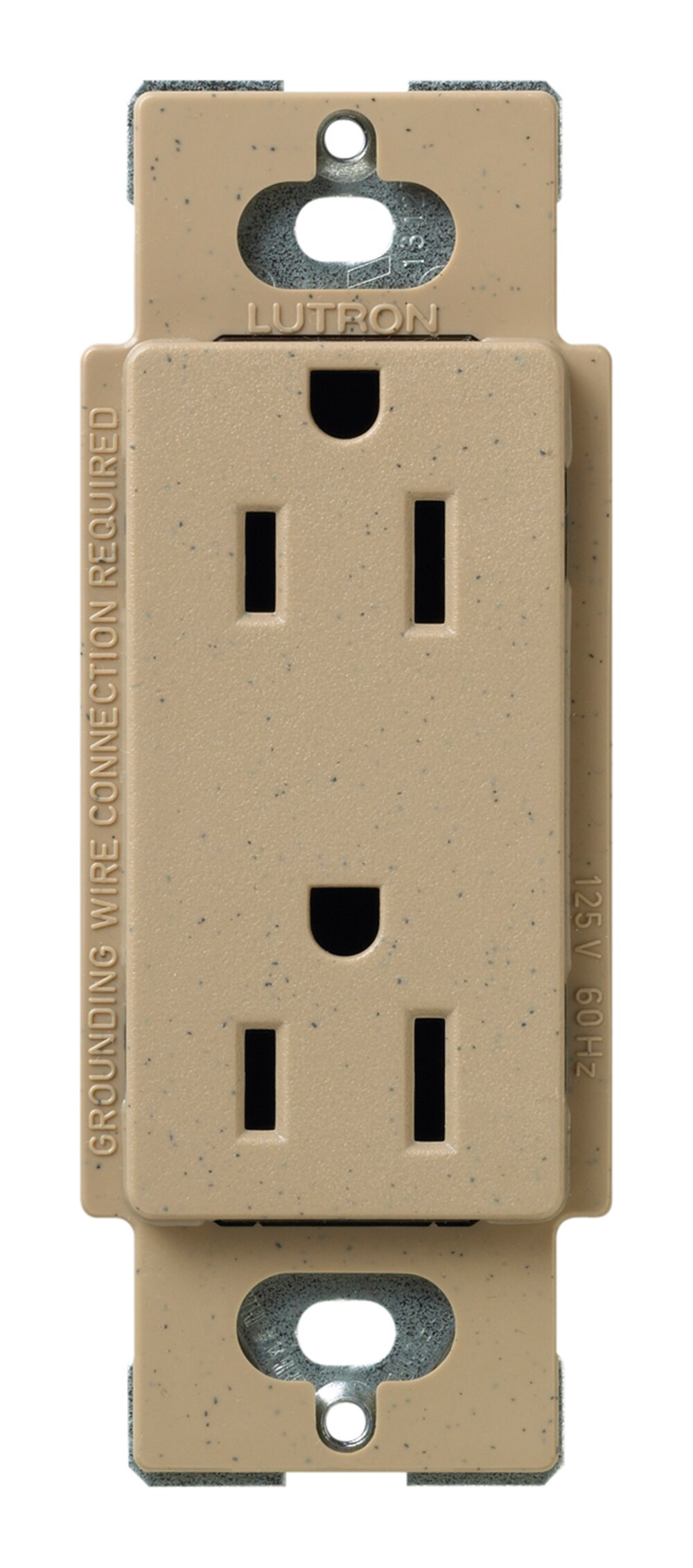 Lutron SCR-20-MS Claro 20-Amp Residential Decorator Outlet, Mocha Stone