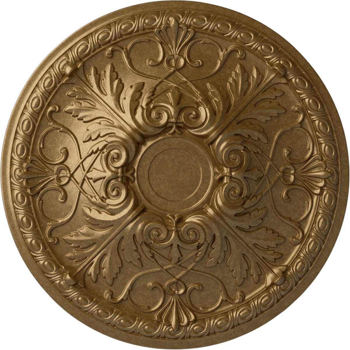 Ekena Millwork CM26TNPAS Tristan 26-in W x 26-in L Painted Pale Gold Polyurethane Whole Ceiling Medallion