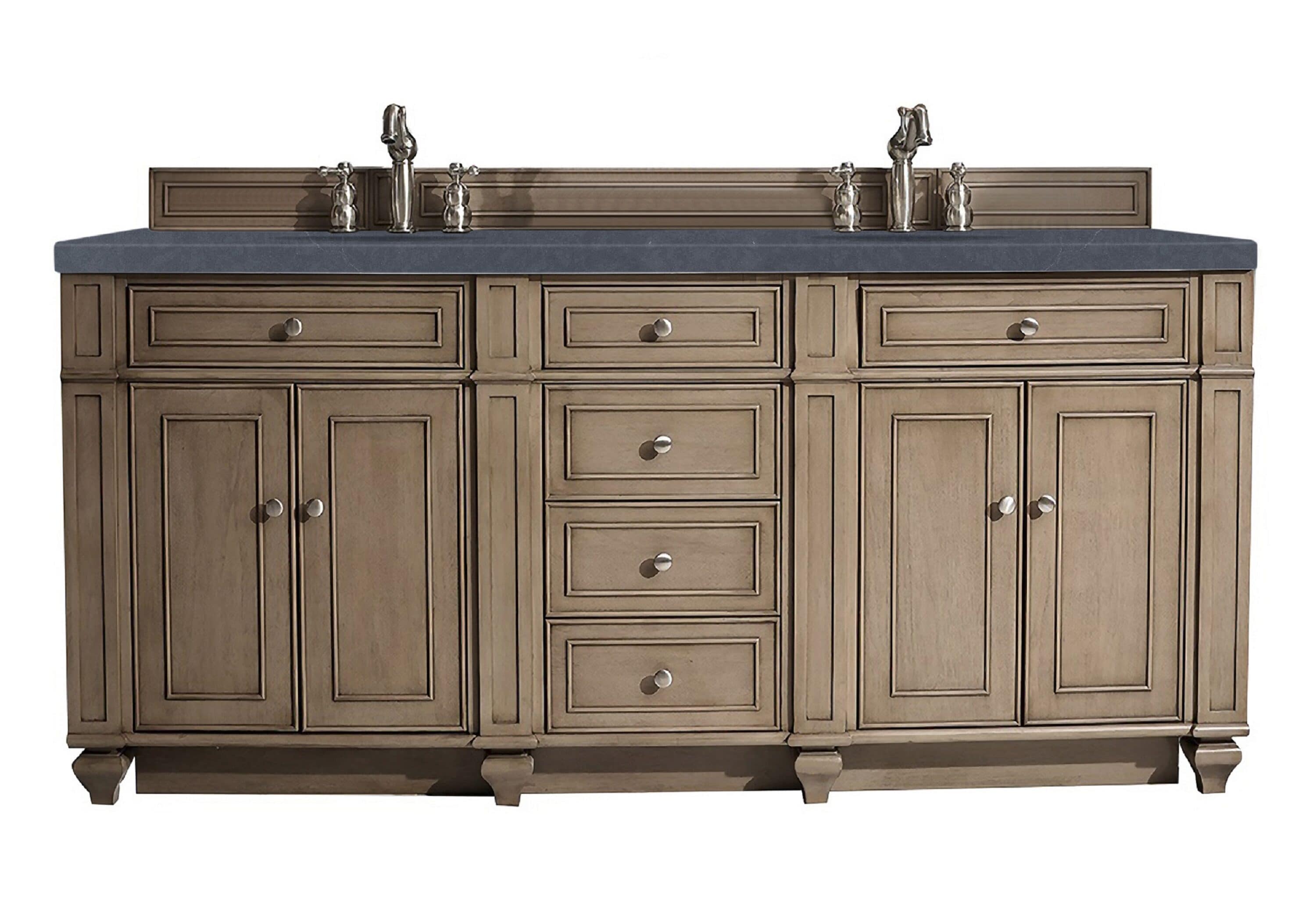 James Martin Linear 72" Double Vanity, Mid Century Walnut