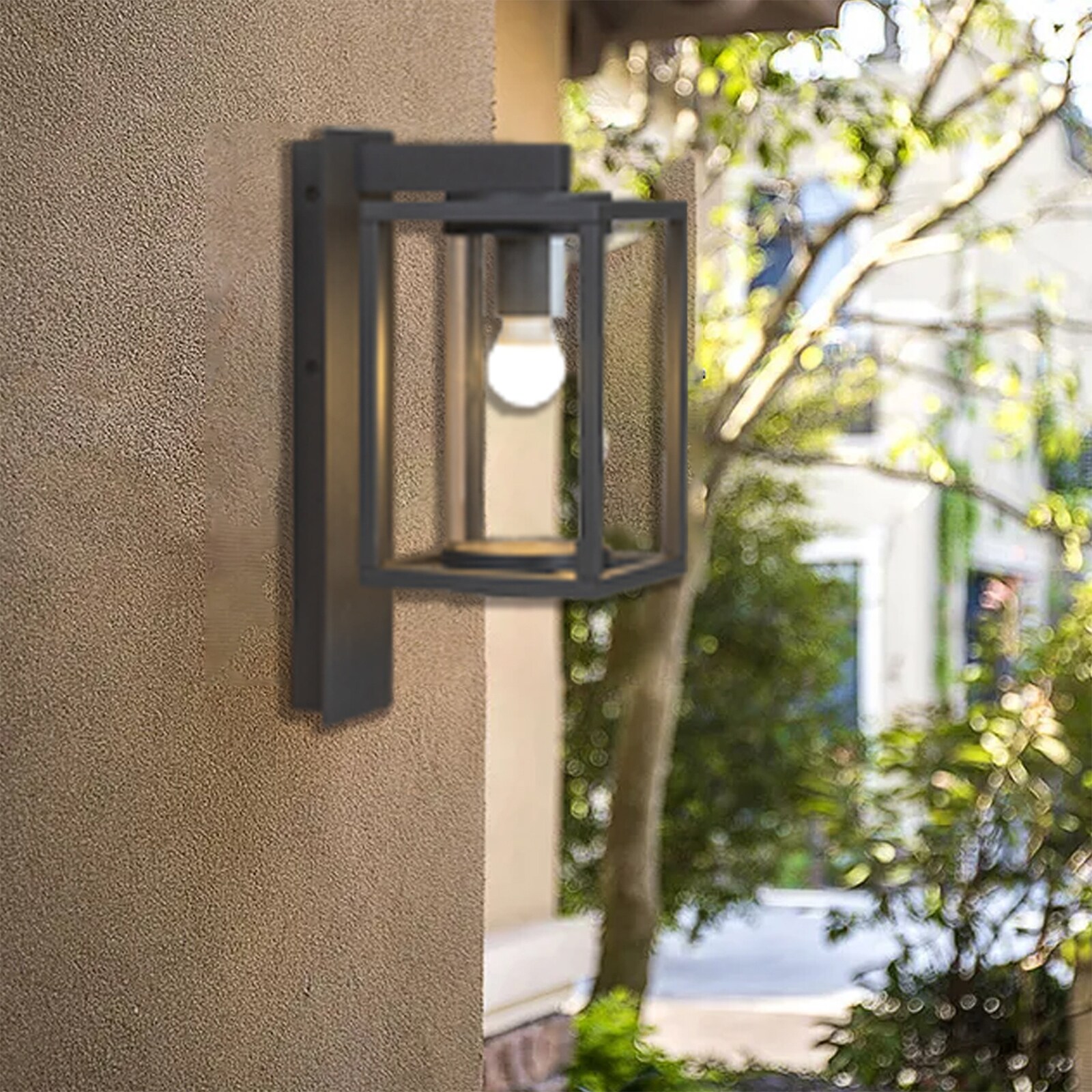 Flynama Outdoor Wall Light 1-Light 15-in H Matte Aluminum Outdoor Wall ...