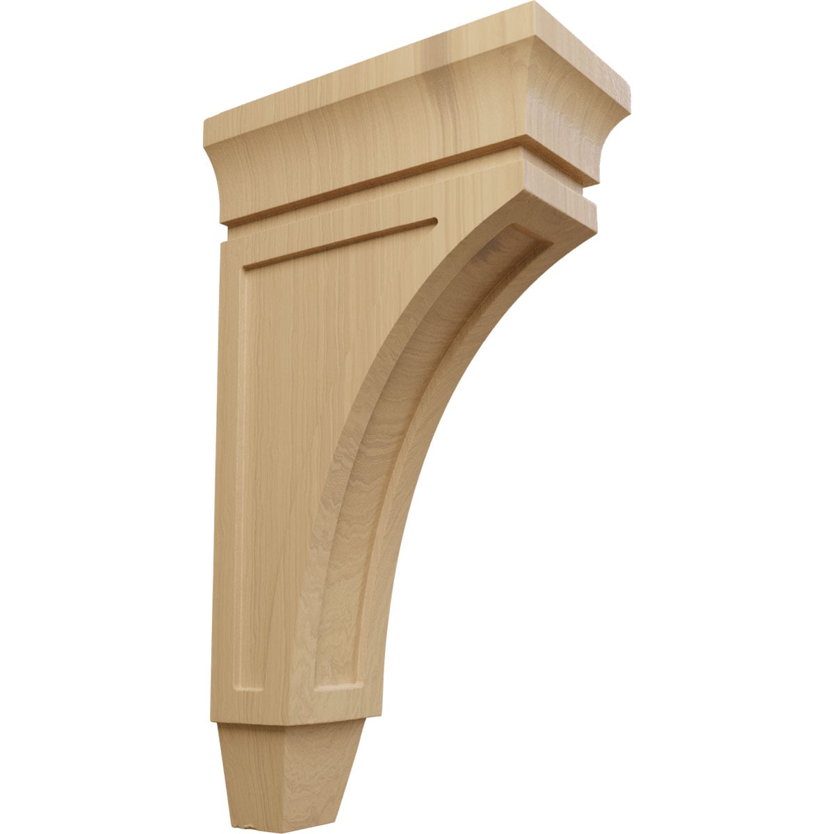 Ekena Millwork CORW05X10X18LUCH 5-in x 10-in x 18-in Unfinished Cherry Wood Paintable/Stainable Corbel