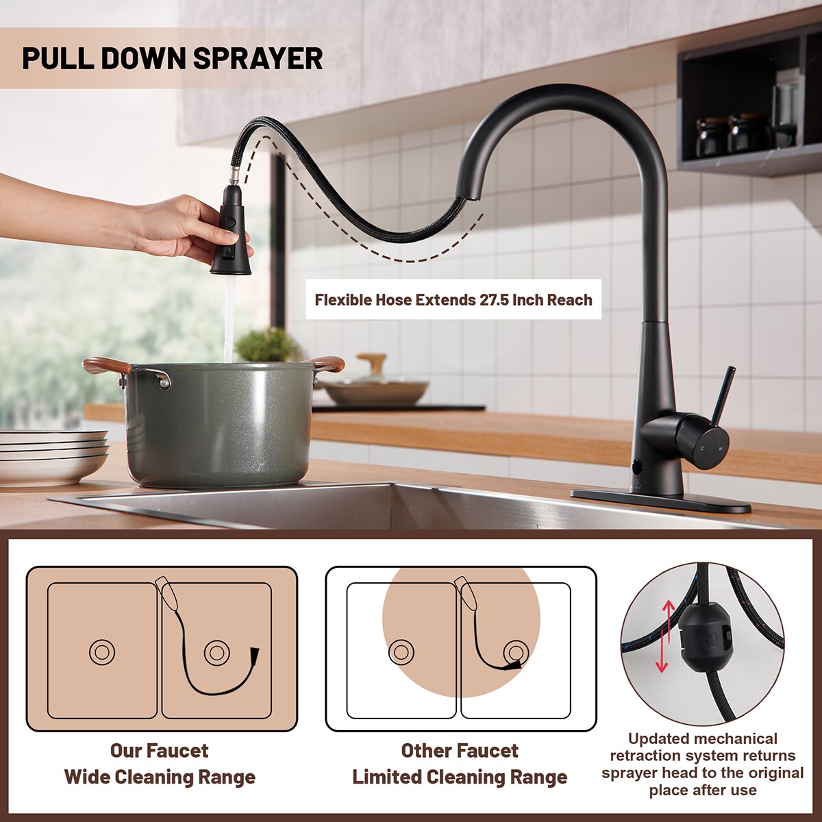 Mondawe MO-DT97058MB Kitchen-Faucets - View #4