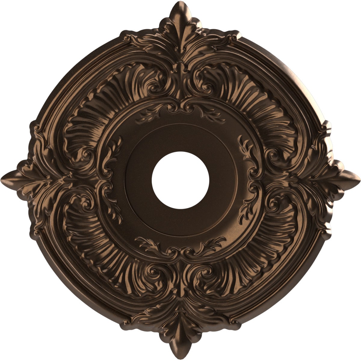 Ekena Millwork CMP19ATCAB Attica Thermoformed 19-Inches W x 19-Inches L Painted Metallic Antique Brass PVC Whole Ceiling Medallion