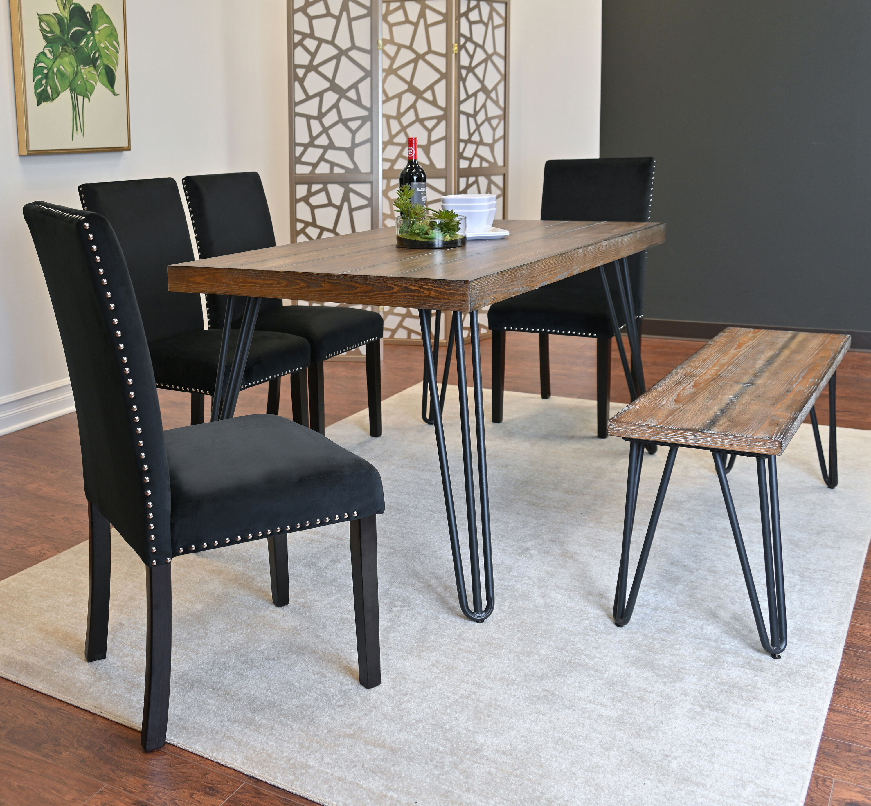 Roundhill Furniture T8741C262BKX2-CB874 Dining-Sets - View #3