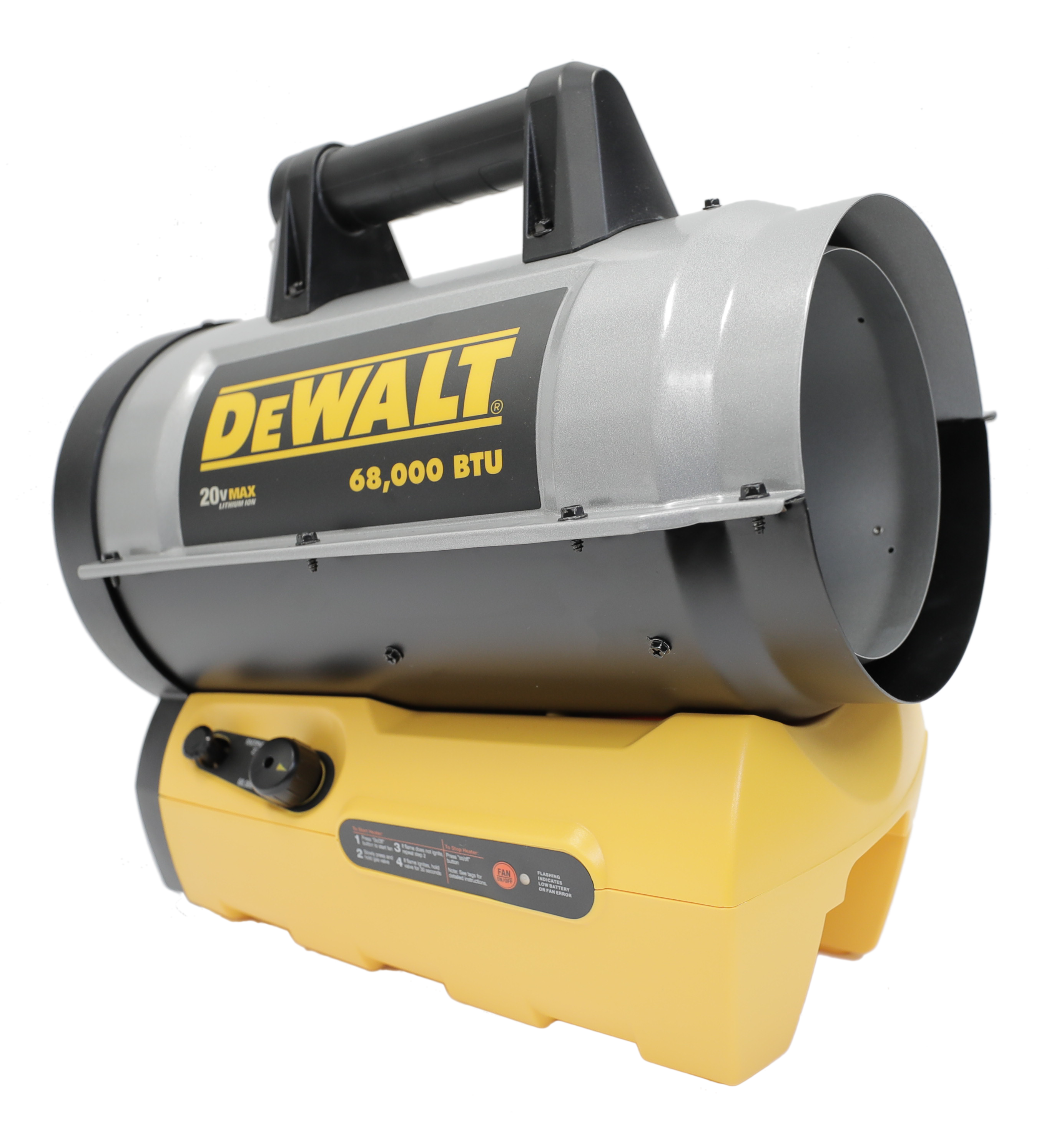 DEWALT Quiet Burner Technology Forced Air Propane Heater 68000-BTU Outdoor Portable Forced Air Propane Heater F340662 Sansujyuku sansujyuku.com