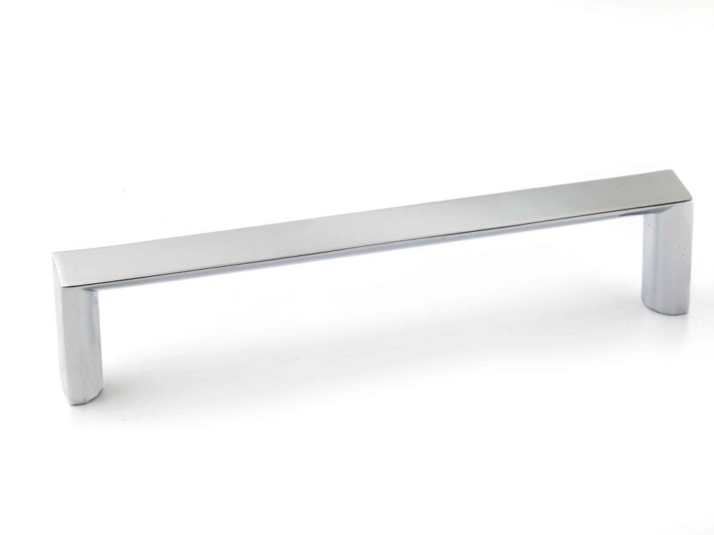 Richelieu BP56325160174 6-1/4-in , 160mm Center to Center Matte chrome Rectangular Handle