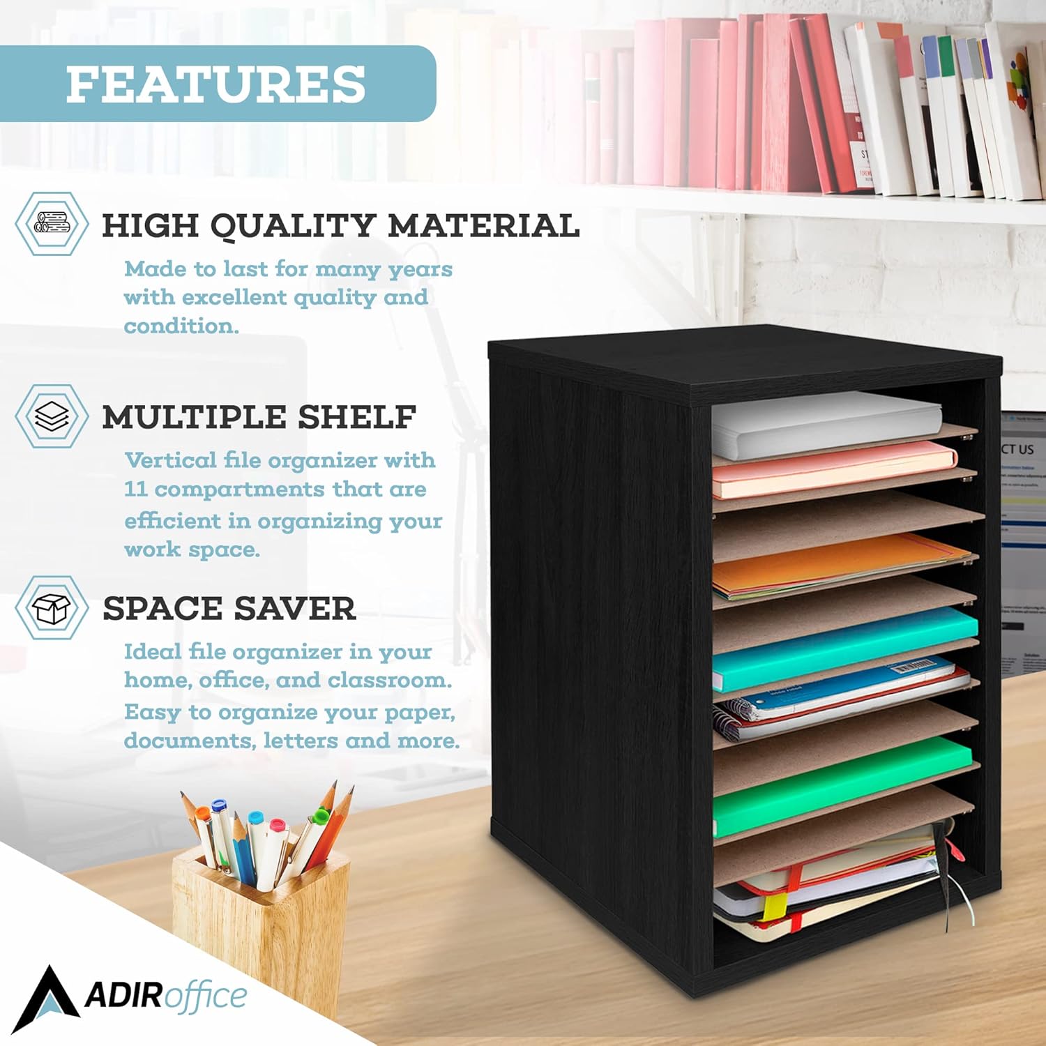 AdirOffice 500-11-BLK Desktop-Organizers - View #2