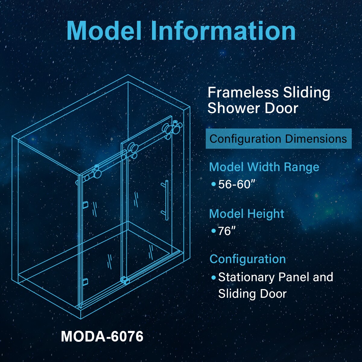 WELLFOR QNM-T137WH Shower-Doors - View #7