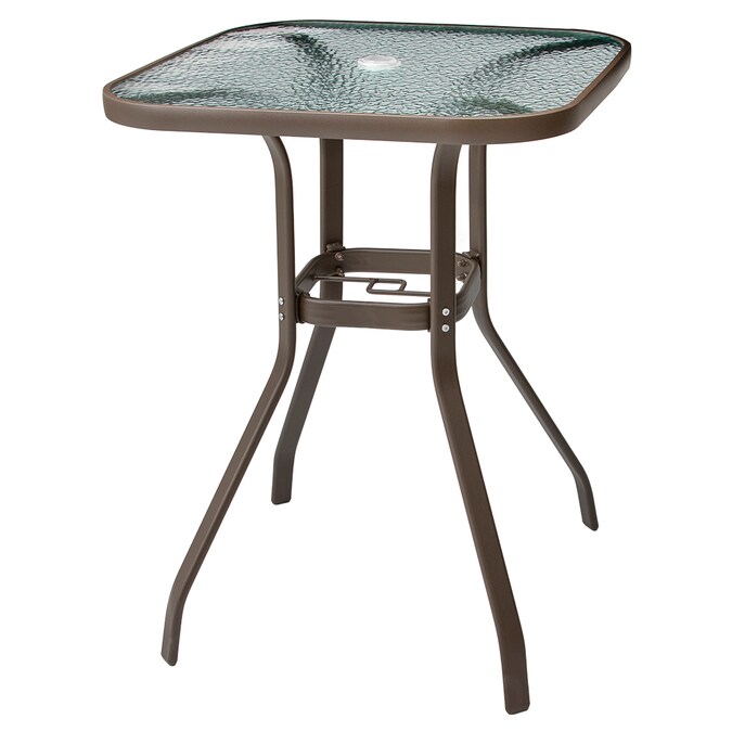 Crestlive S Patio Bar Table, Bar Height Outdoor Table With Umbrella Hole