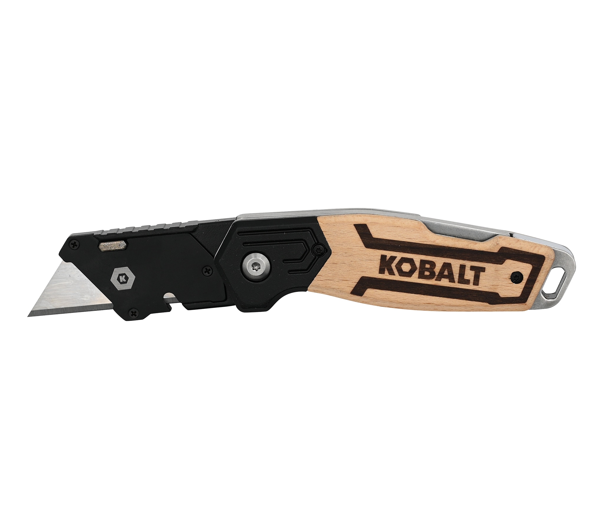 Wooden 1-Blade Folding Utility Knife | - Kobalt 54375
