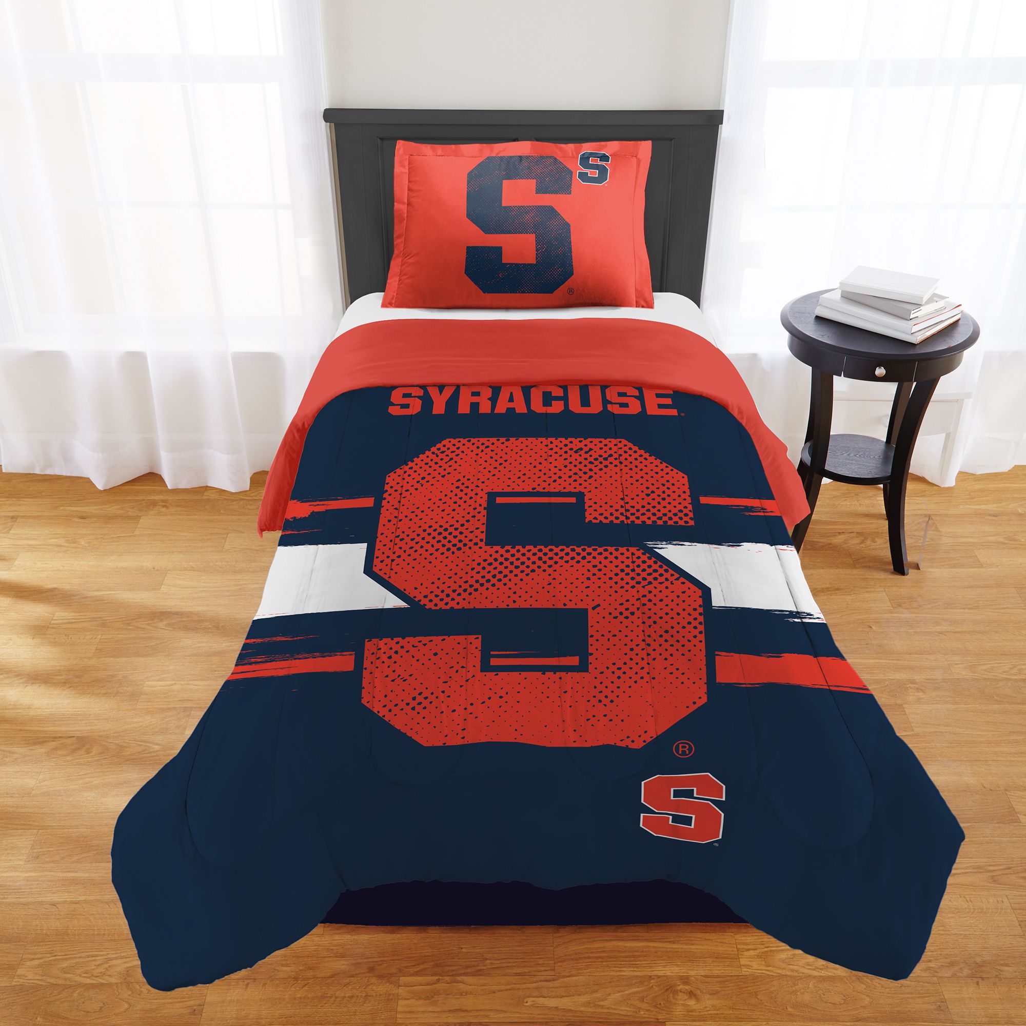 Sweet Home Collection NCAA Syracuse Orange Officially Licensed Comforter and Pillow Sham Set Twin and Twin XL