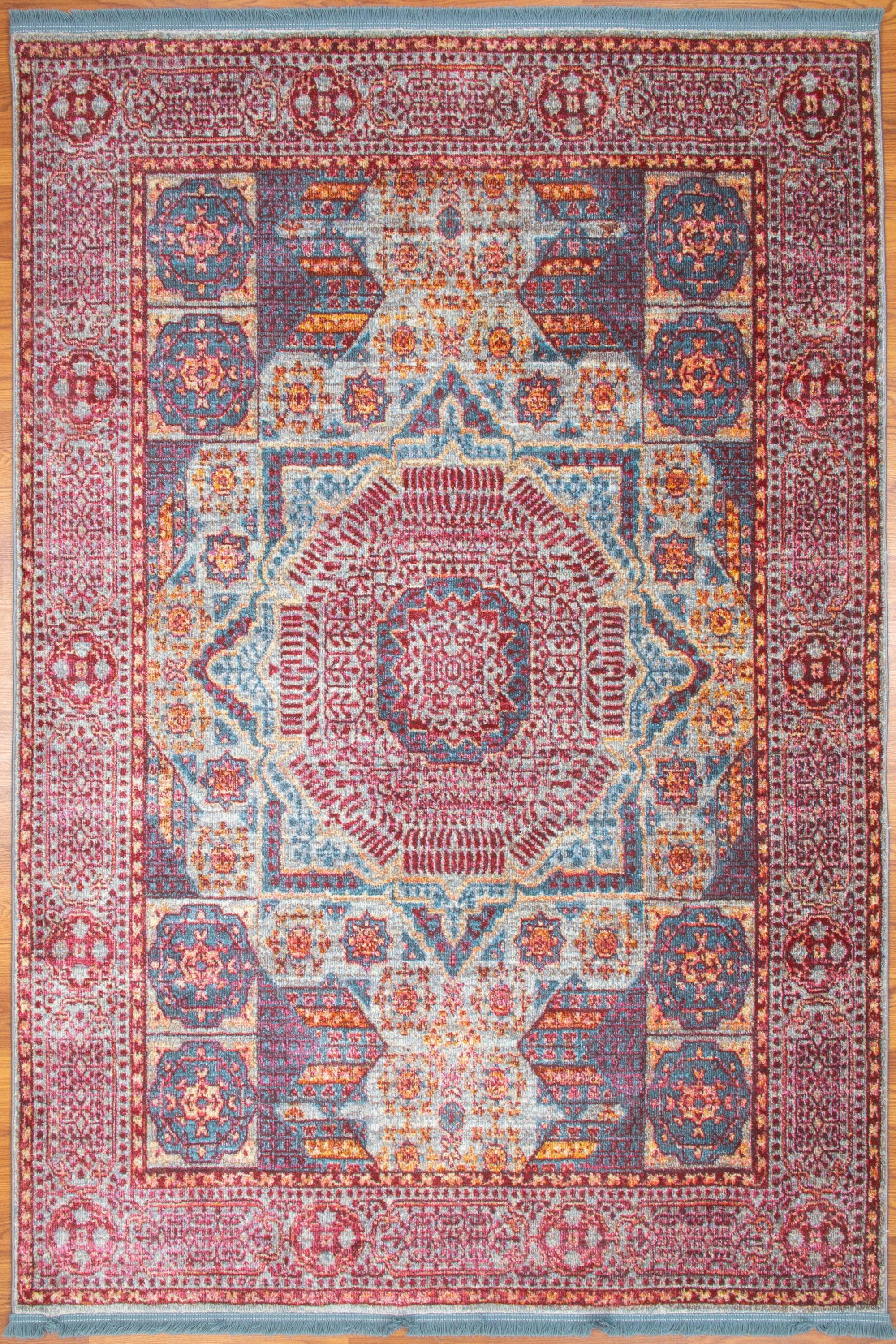 MSRUGS V020A-MLT-CLR-3X8 Vintage 3 X 8 (ft) Multiple Colors/Finishes Indoor Medallion Vintage Runner Rug