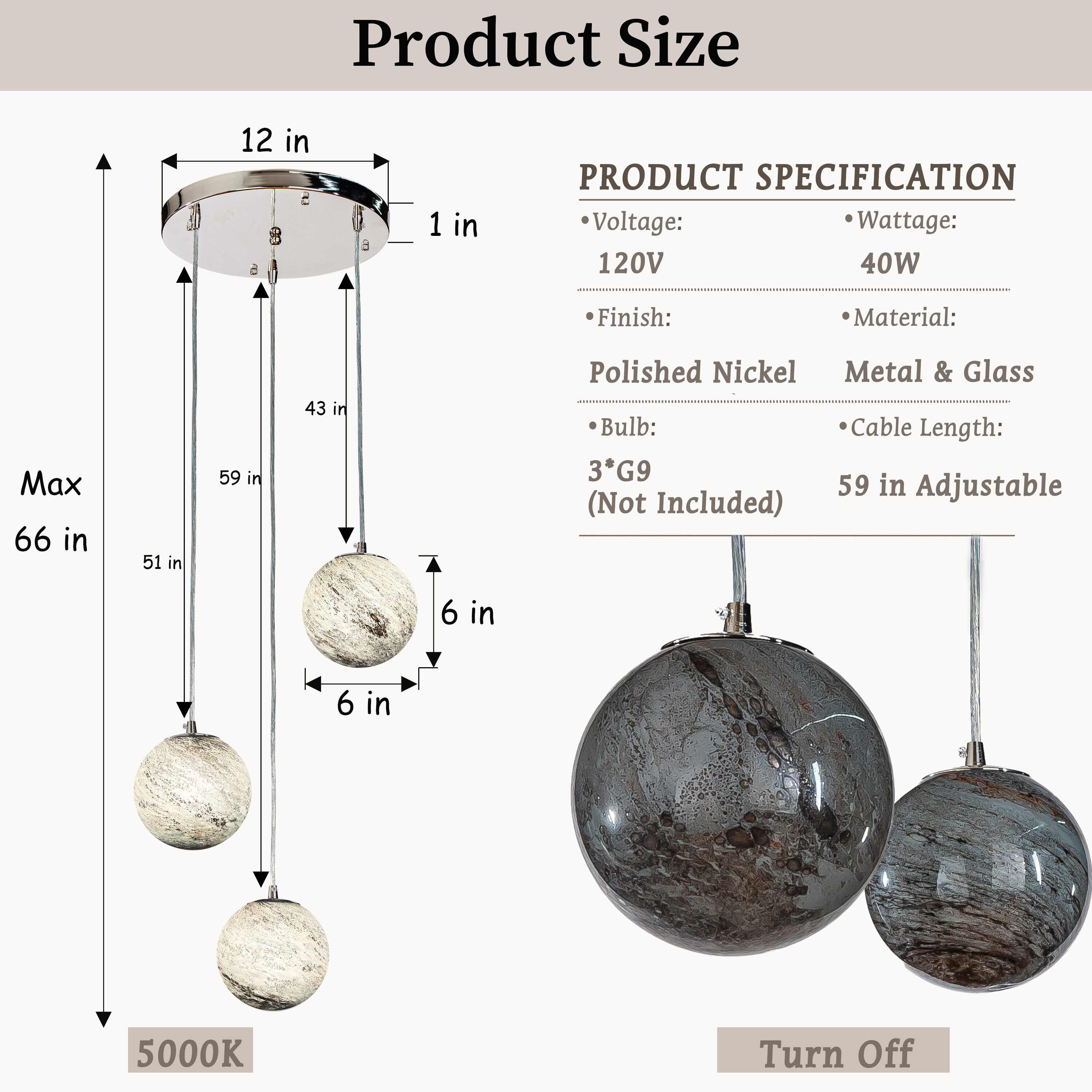 AloaDecor Lighting L7132G01A b090015 - View #5
