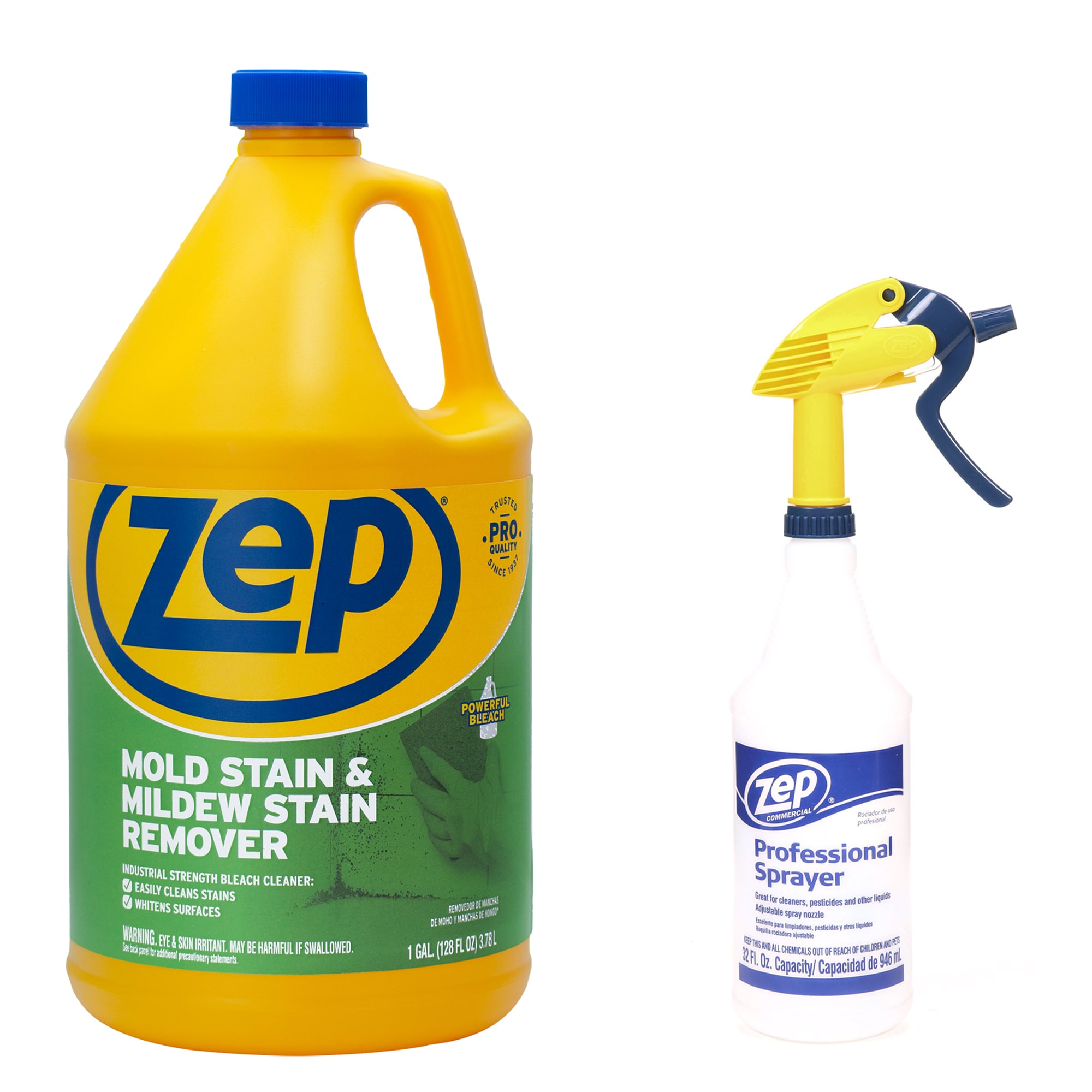 Shop Zep Plastic Spray Bottle + 128-fl oz Liquid Mold Remover at