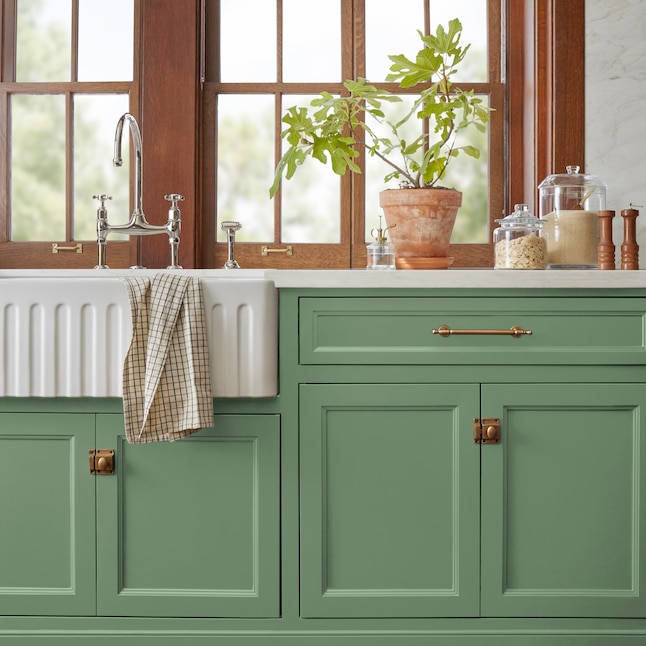 Magnolia Home By Joanna Gaines Semi Gloss Green Cabinet And Furniture Paint Enamel 1 Quart 00143004