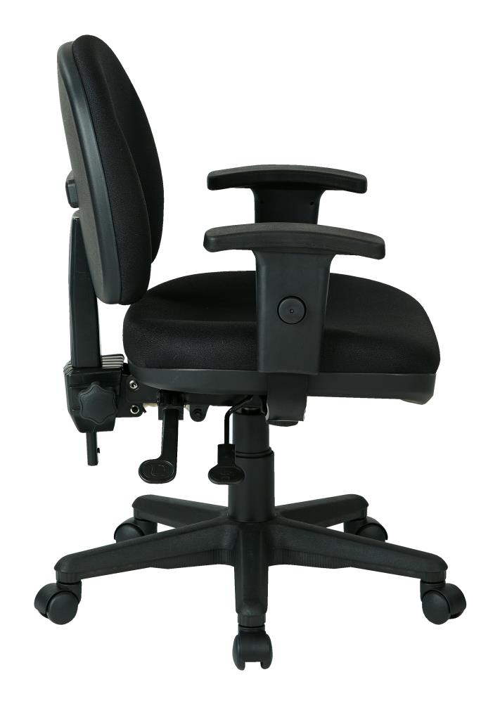 Office Star Products WorkSmart Black Traditional Adjustable Height Swivel  Upholstered Task Chair in the Office Chairs department at