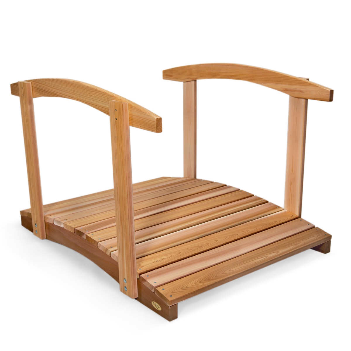 All Things Cedar FB48-R 4-Feet Natural Cedar Cedar Garden Bridge