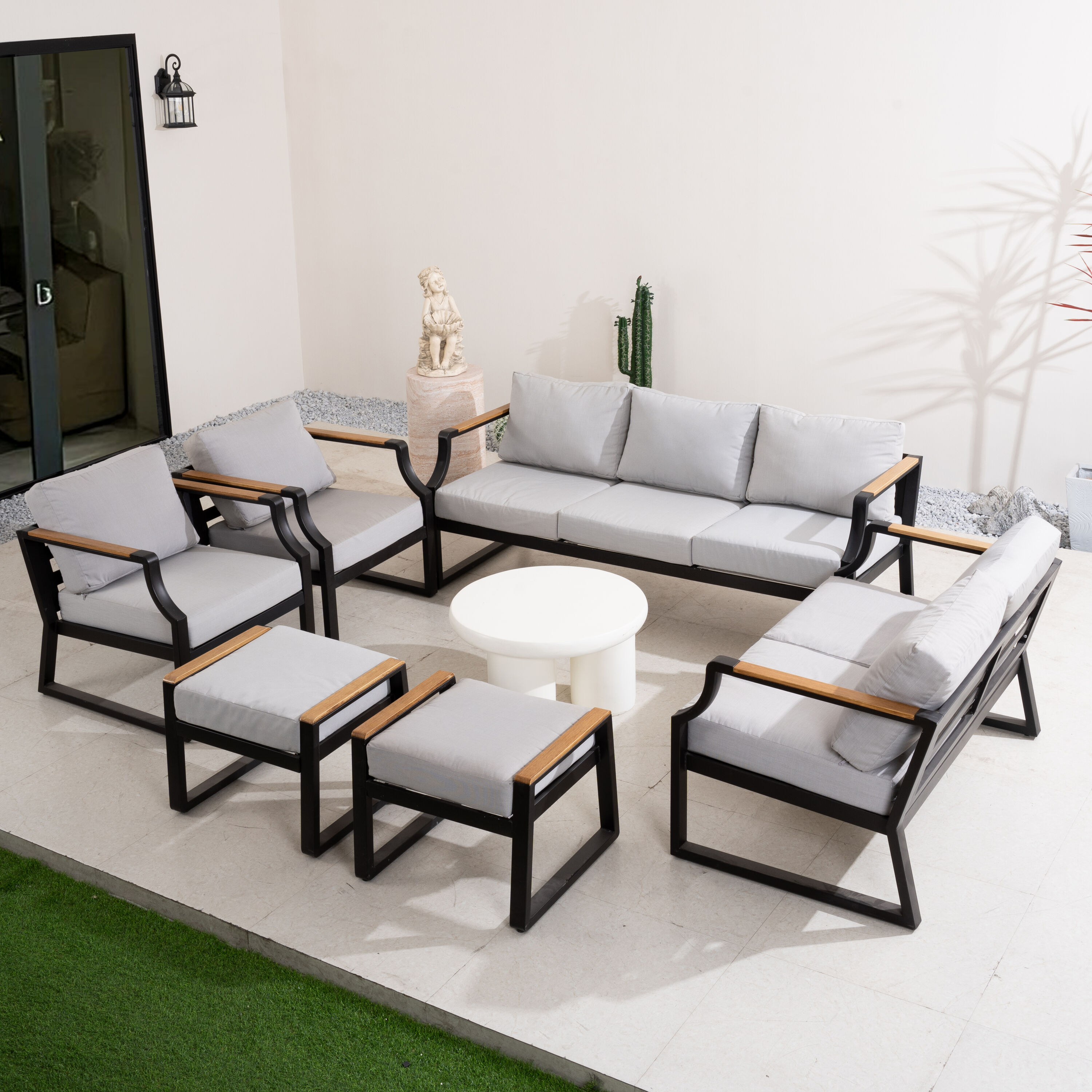 Direct Wicker DWS-2101BK&154TABE Patio-Conversation-Sets - View #5