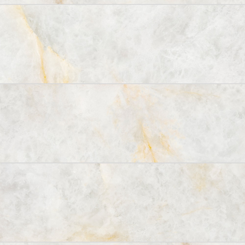 The Tile Life TKRIS1240PE Syros Pearl 12-in x 40-in Glossy Ceramic Marble look Large format Wall Tile ( 17-sq ft Carton )
