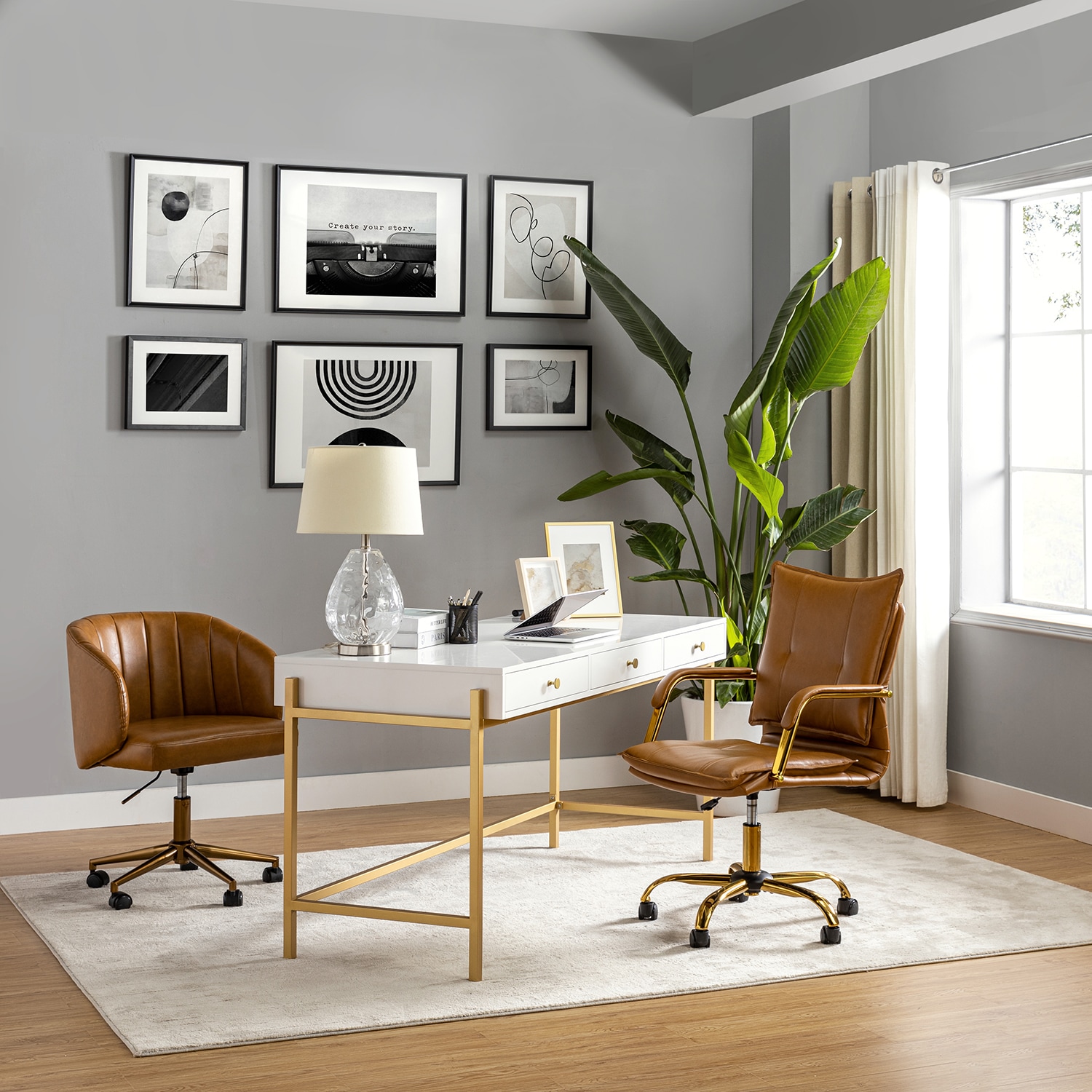 14 Karat Home OFHT0417-CAMEL Office-Chairs - View #3