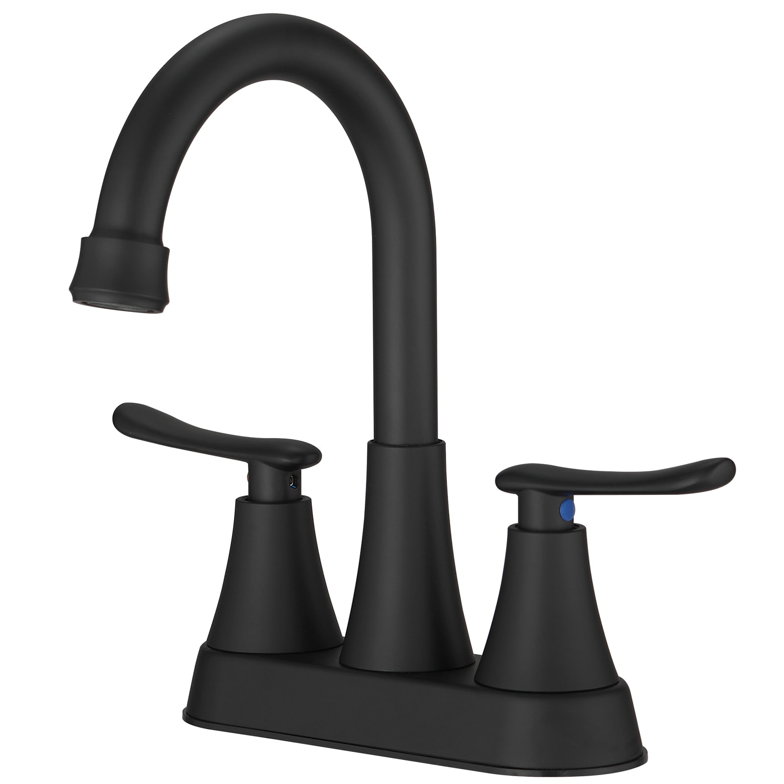 BWE Black Single Hole 1-Handle Bathroom Sink Faucet in the Bathroom ...