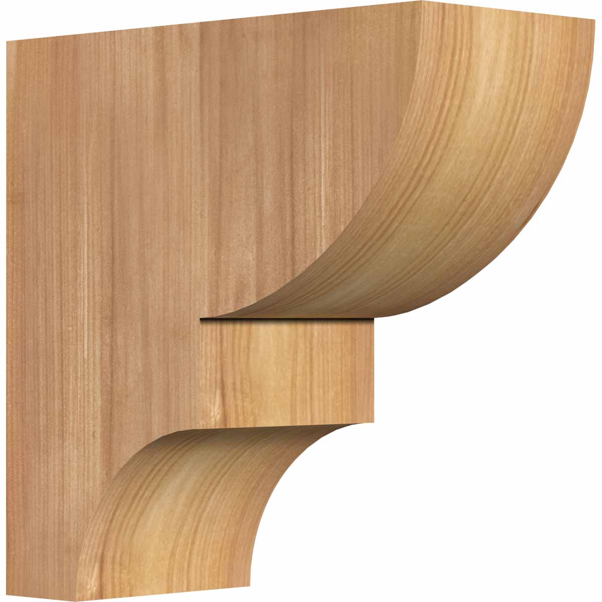 Ekena Millwork COR04X08X08RID00SWR 3.5-in x 8-in x 8-in Ridgewood Unfinished Western red cedar Wood Paintable/Stainable Corbel