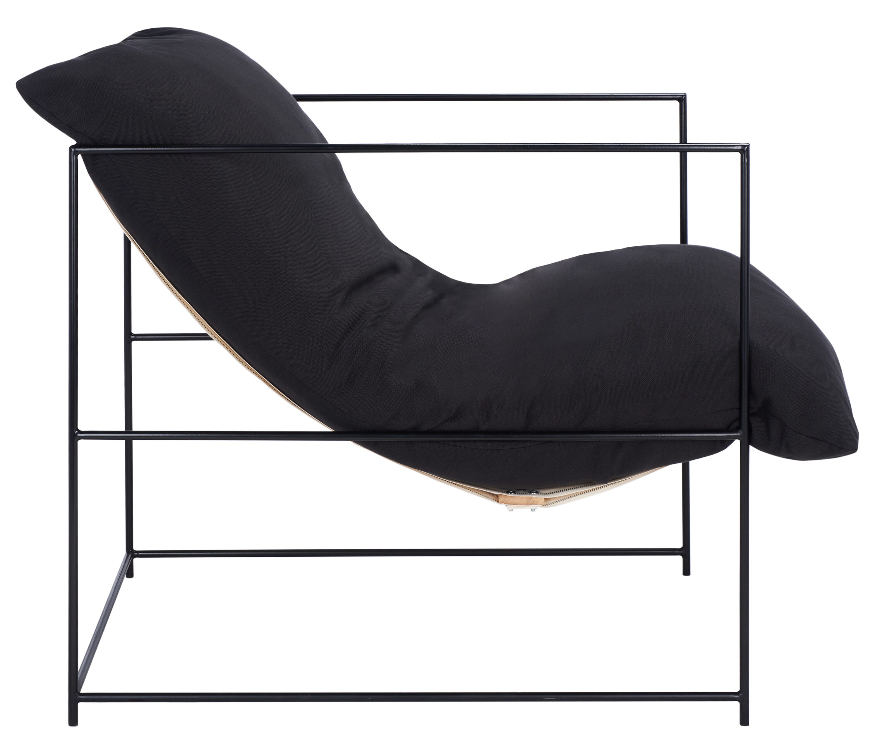 Portland Black Iron Frame Pillow Top Accent Chair