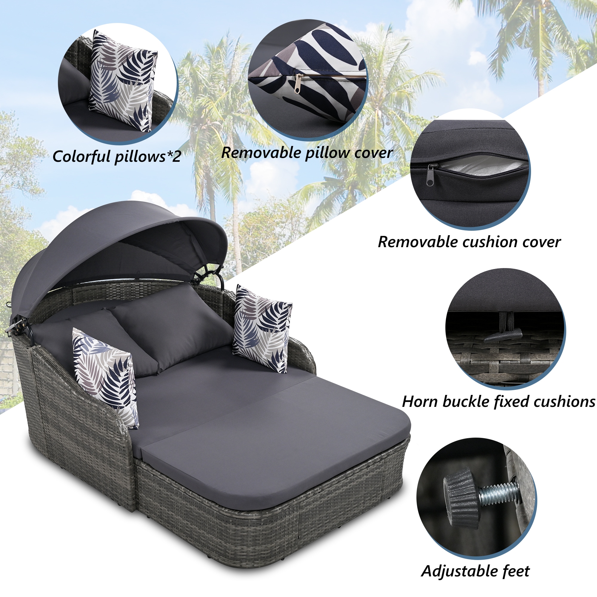 ModernLuxe L-FG201223AAE Patio-Sofas-Daybeds - View #3