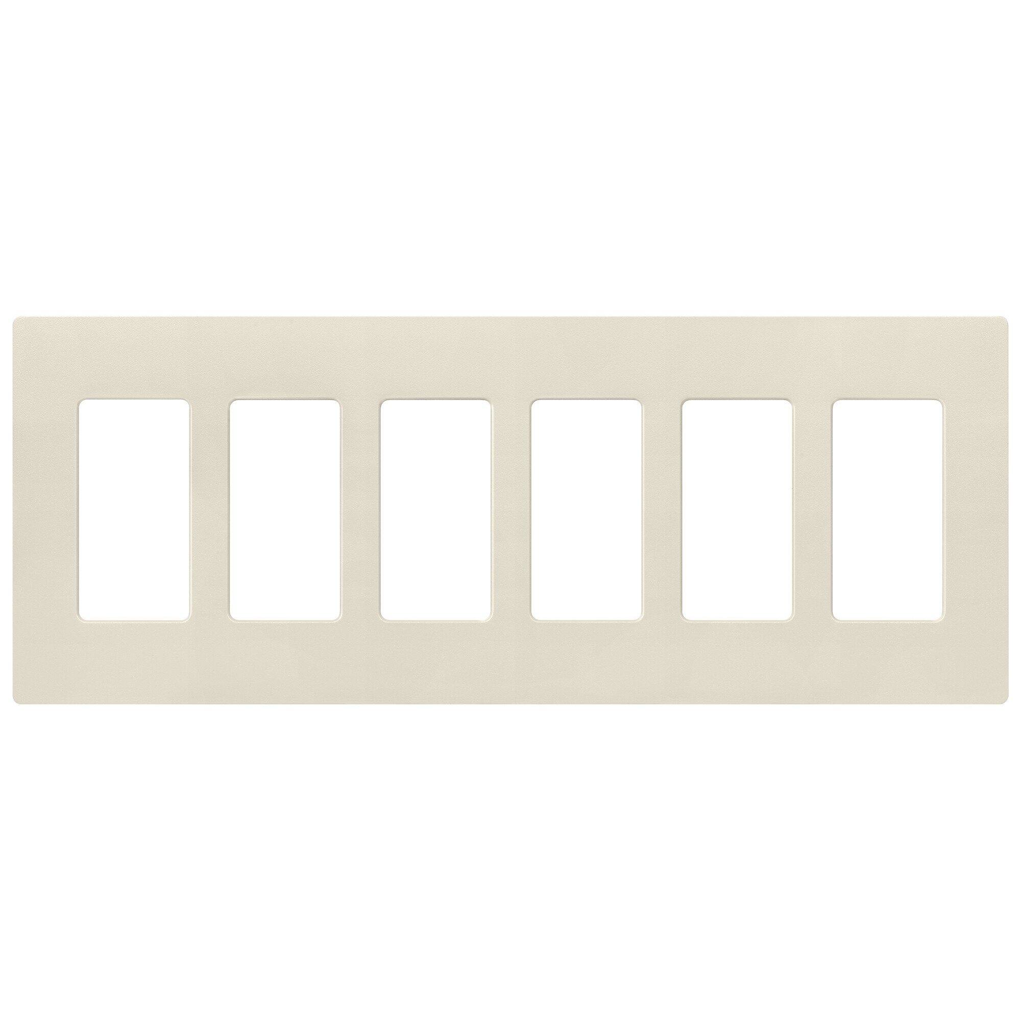 Lutron SC-6-PM Claro 6 -Gang Standard Size Pumice Plastic Indoor Screwless Decorator Wall Plate