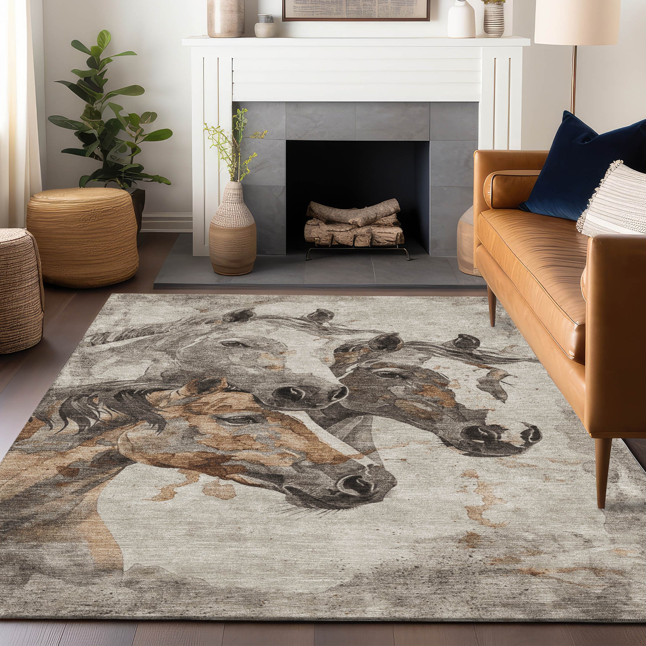 Addison Rugs ACN1718BG3X5 Chantille ACN1718BG 3 x 5 (ft) Loomed Polyester Beige Rectangular Indoor/Outdoor Machine washable Area rug