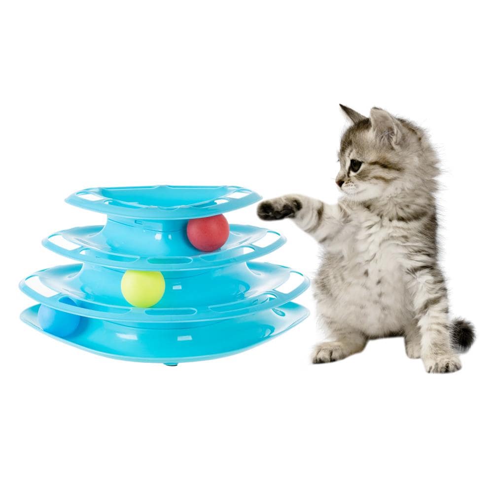 Kitty City Yellow Enrichment Wobble Play Mat Fabric Cat Toy with Feather  and Tube Toys in the Pet Toys department at