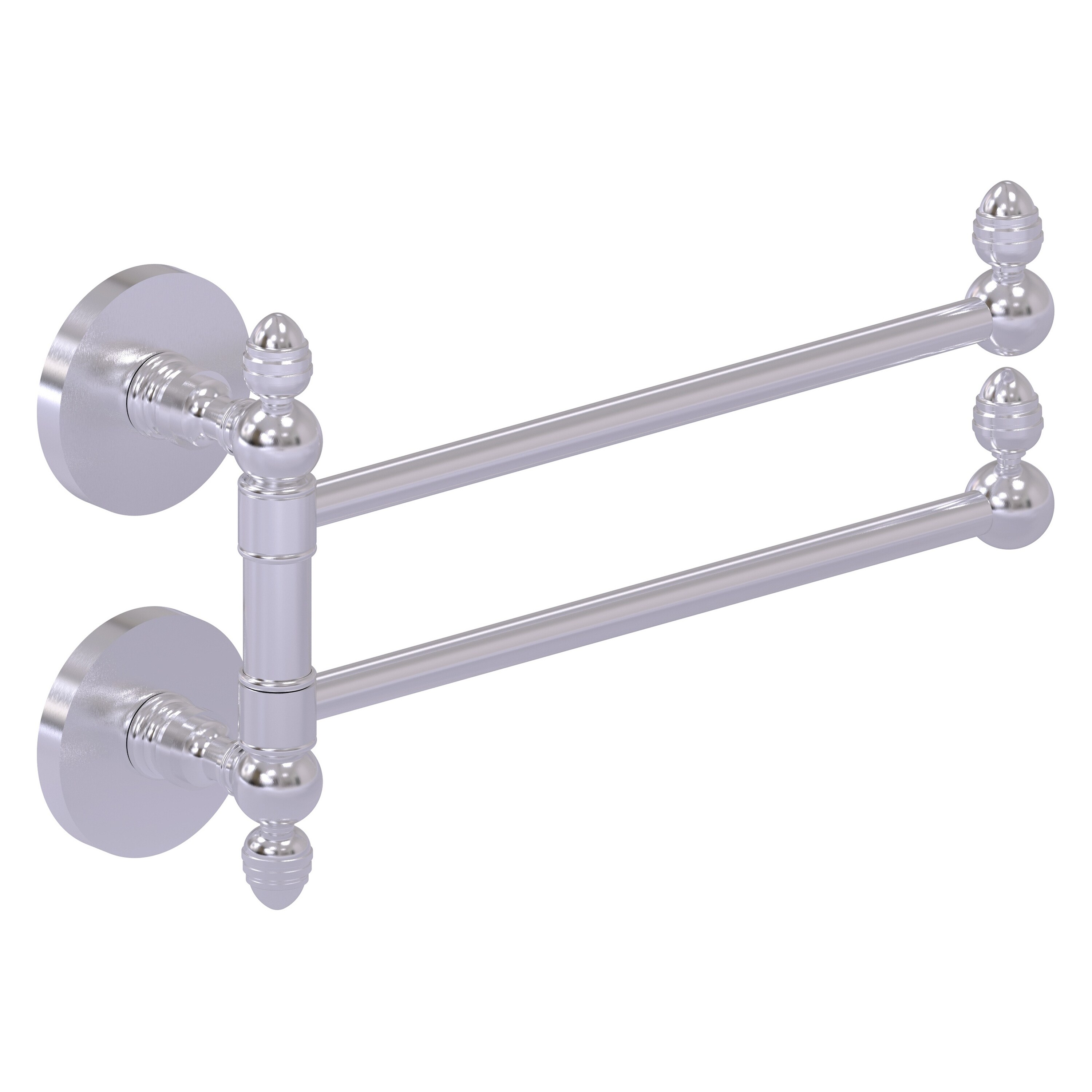 Allied Brass P1000-GTB-2-SCH Prestige Skyline 12-in double Satin Chrome Wall mount Double Towel Bar