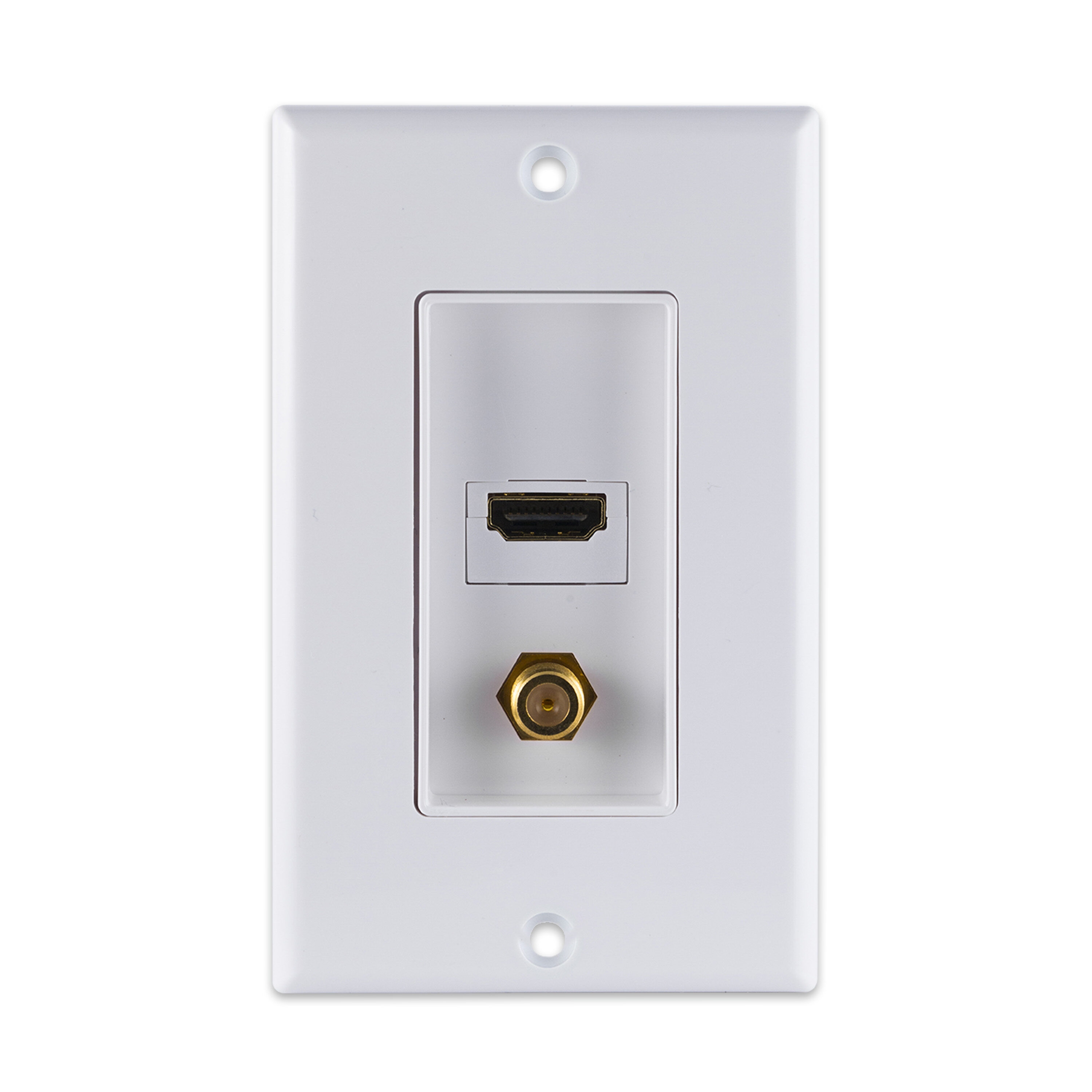 HDMI Wall Plate Dual 2 Port Socket Plug Jack Outlet Cover 4K Ethernet  Pass-Thru