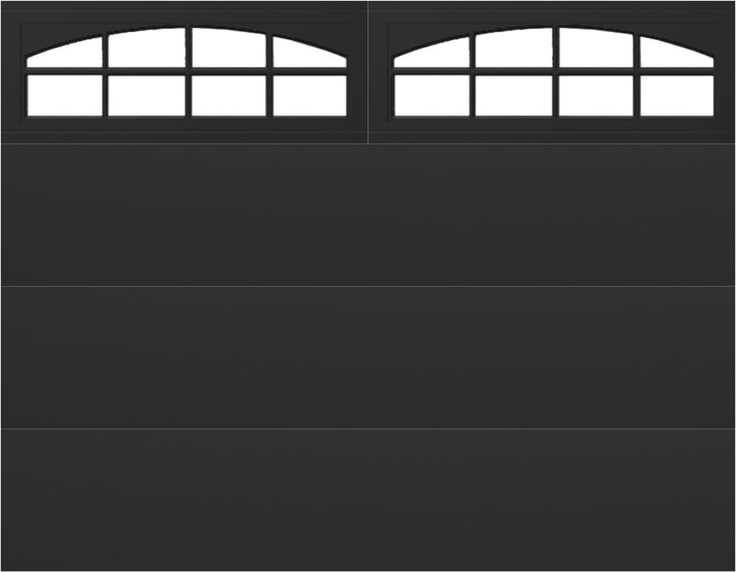 Wayne Dalton 8300CTMPBLCSDII97 Classic Steel Model 8300 9-ft x 7-ft Insulated Black Single Garage Door with Windows