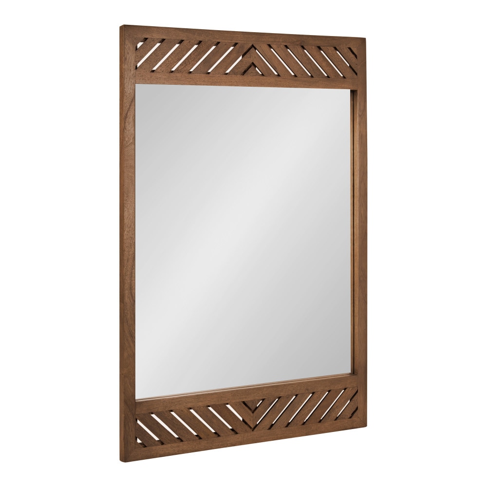 Kate and Laurel 228629 Mezzeta 24.00-in W x 36.00-in H Rectangle Brown Framed Wall Mirror