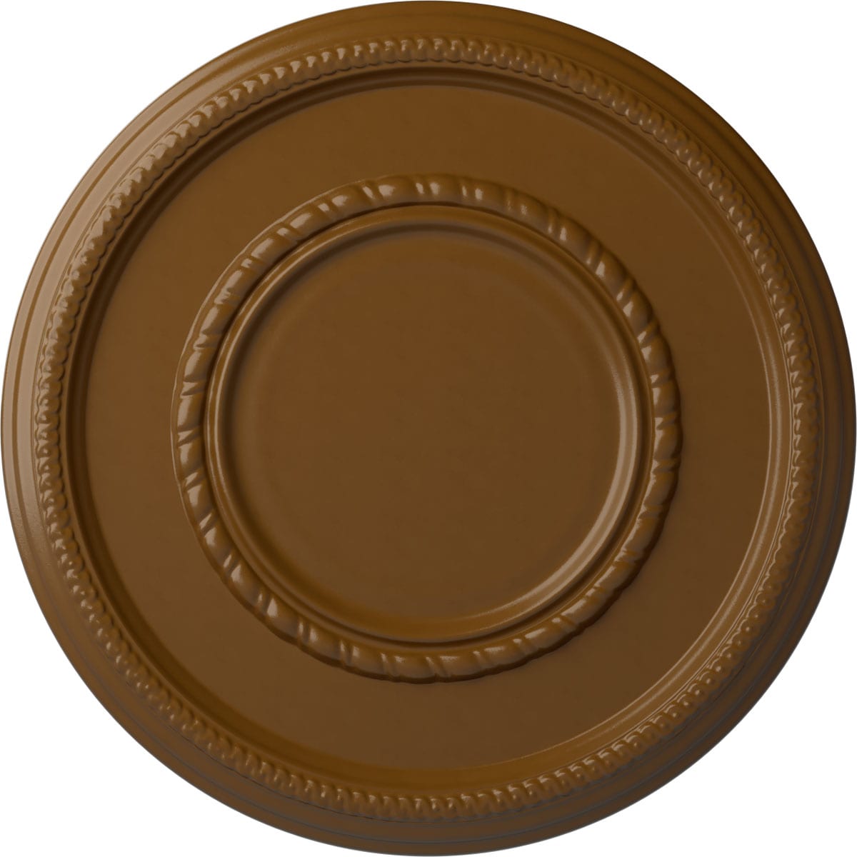 Ekena Millwork CM17FESTF Federal Roped Large 17.375-in W x 17.375-in L Painted Smokey Topaz Polyurethane Whole Ceiling Medallion