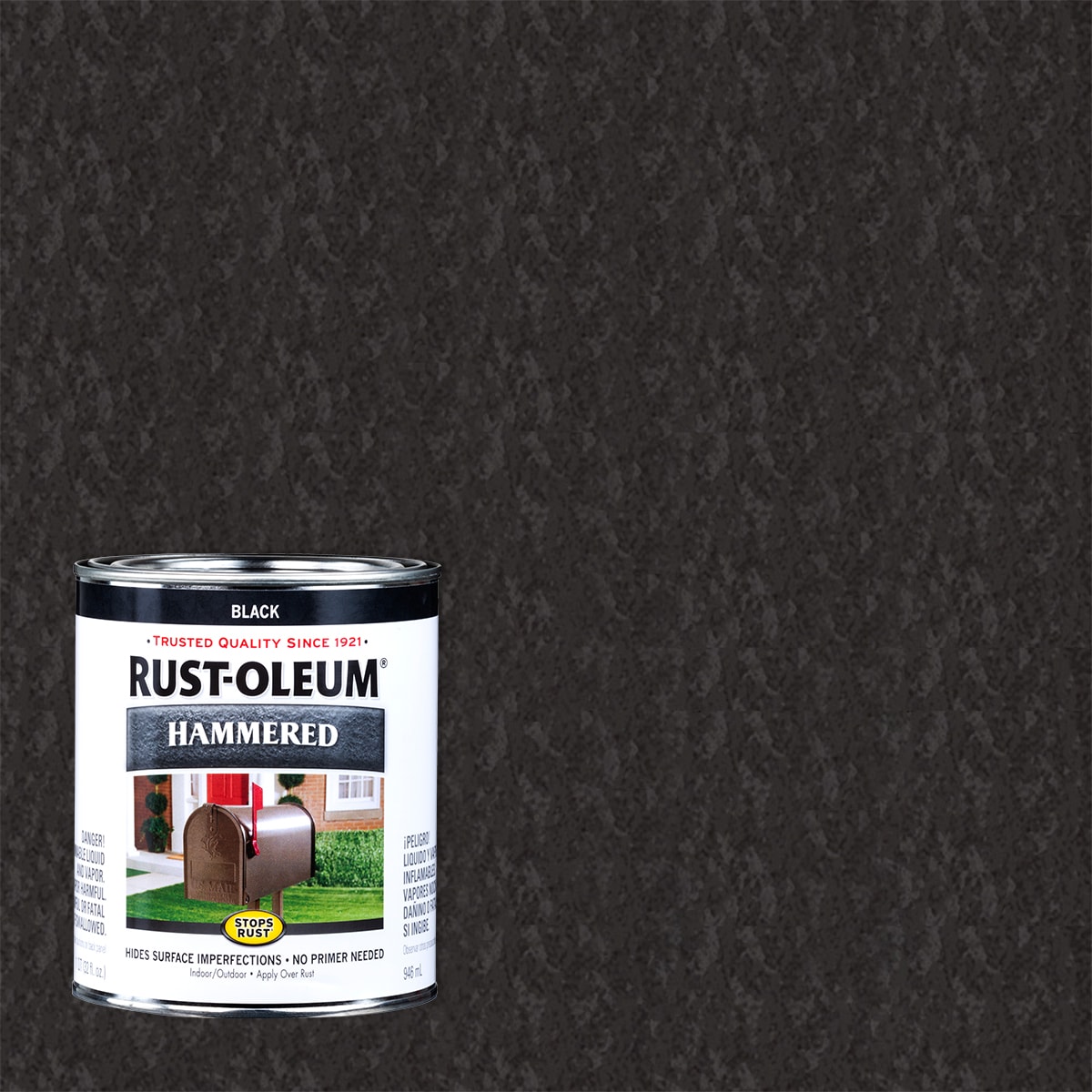 Rust-Oleum Stops Rust 1 Qt. Flat Black Protective Enamel Paint