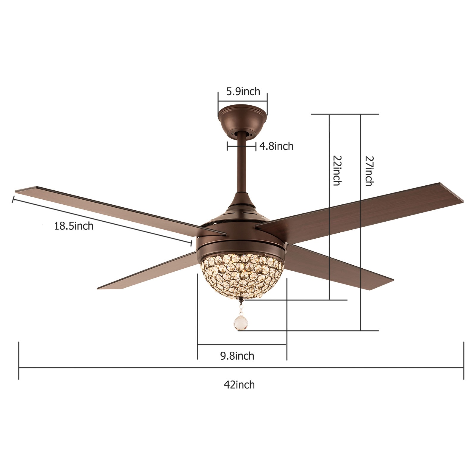 Oukaning HG-HCXLST-5072-US Ceiling-Fans - View #4